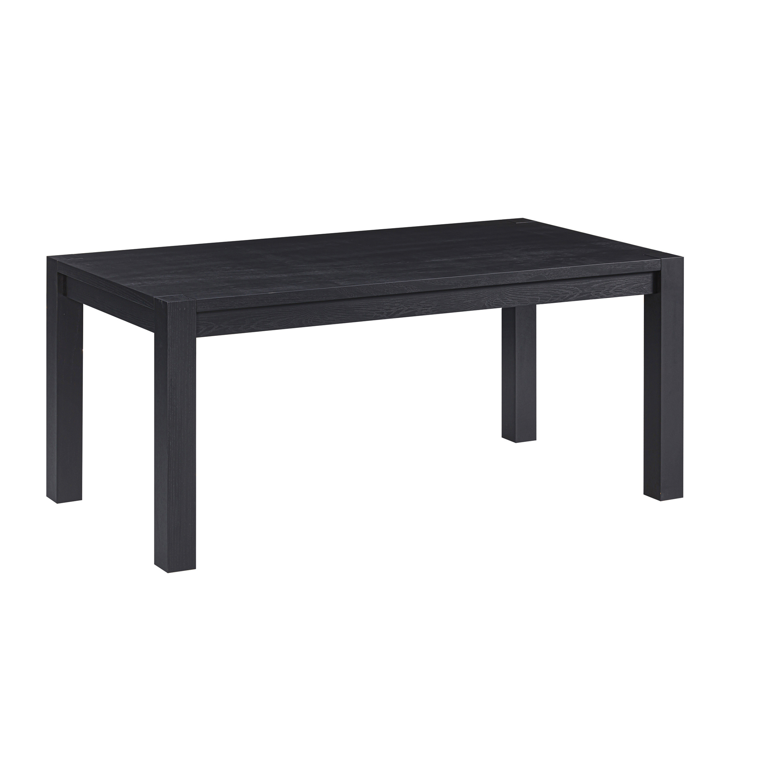 Table de salle à manger Block noir brûlé 140 cm | Bois massif
