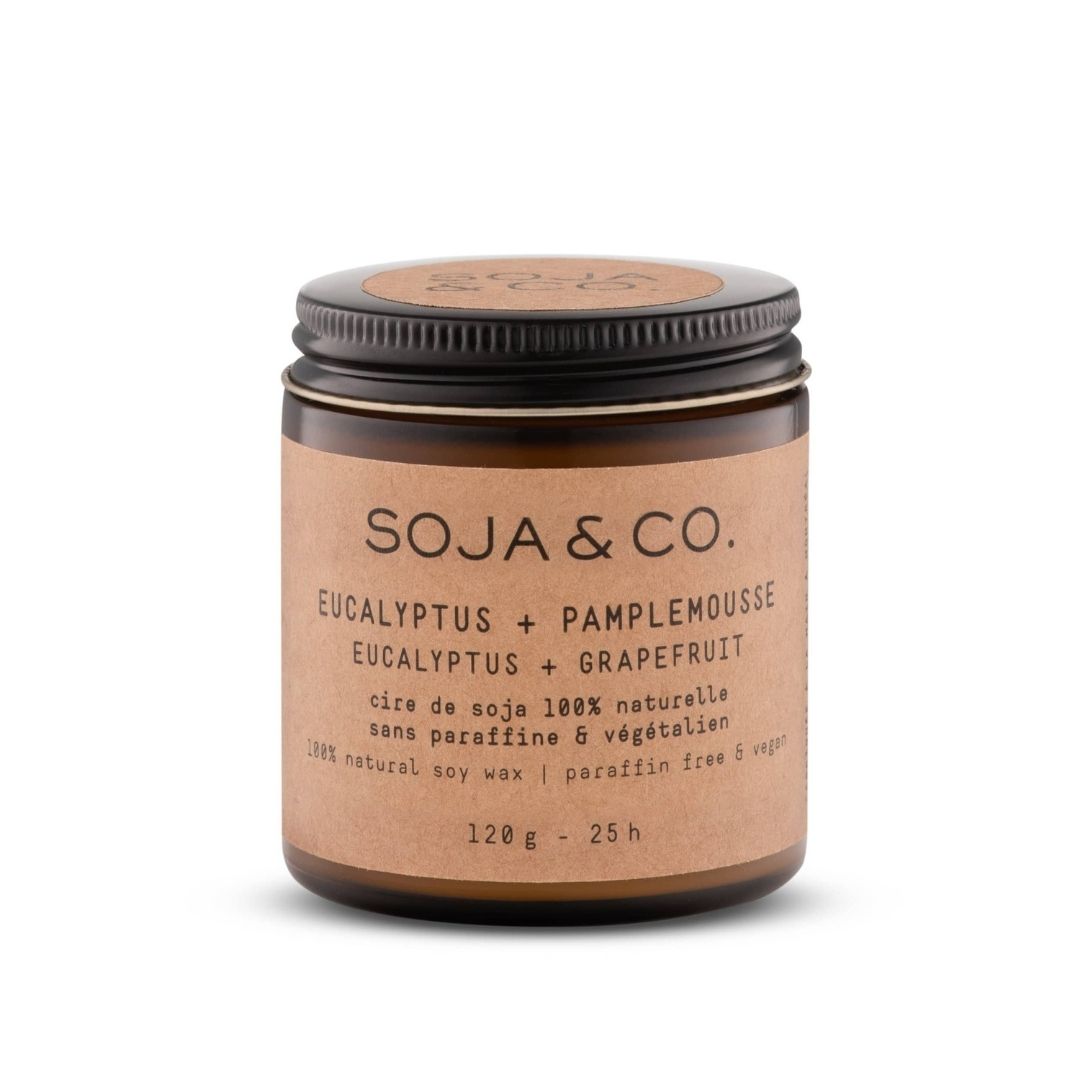 Bougie Eucalyptus & pamplemousse | Fragrance énergisante et revitalisante