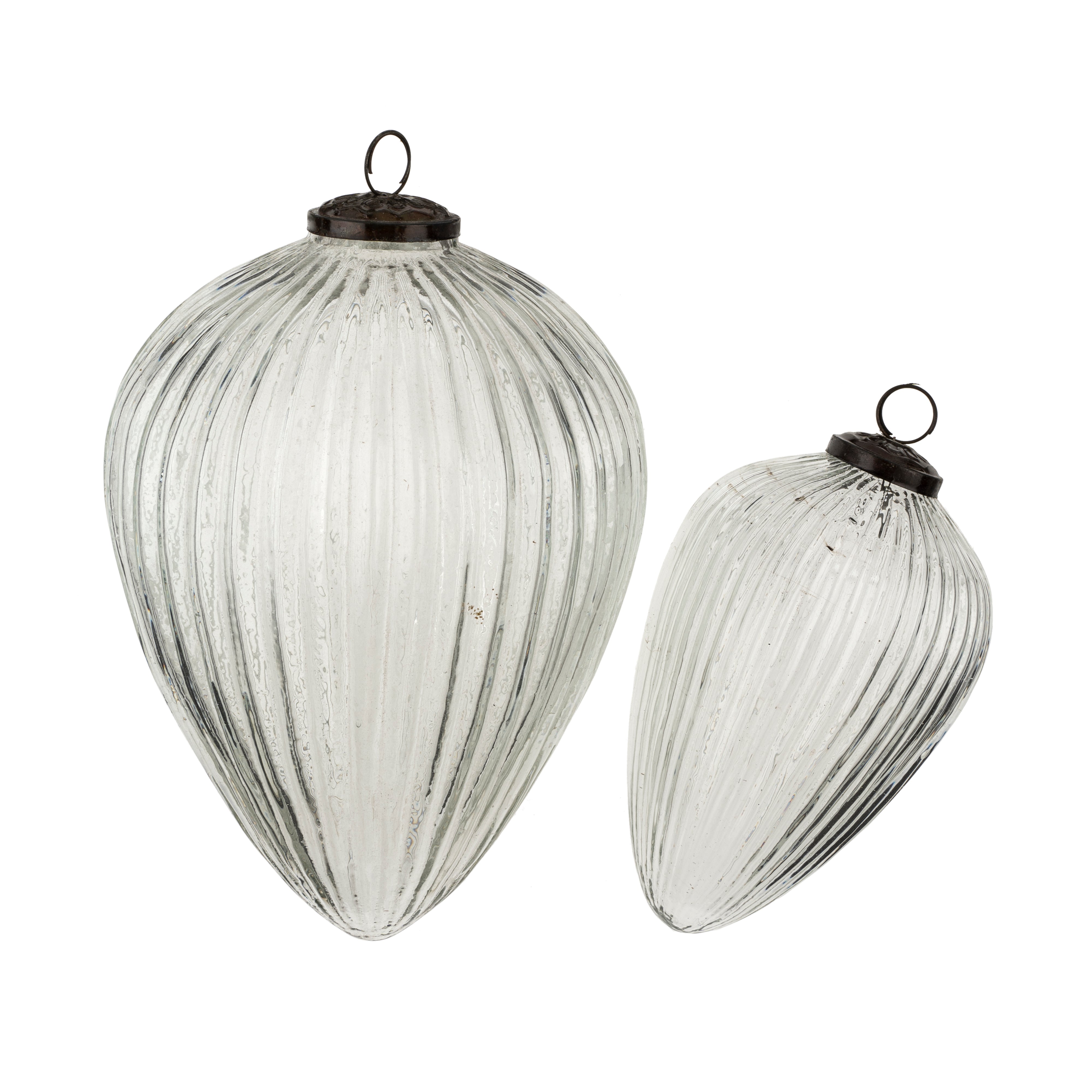 Ornement Œuf Géant Transparent | Élégance Festive Façonnée à la Main