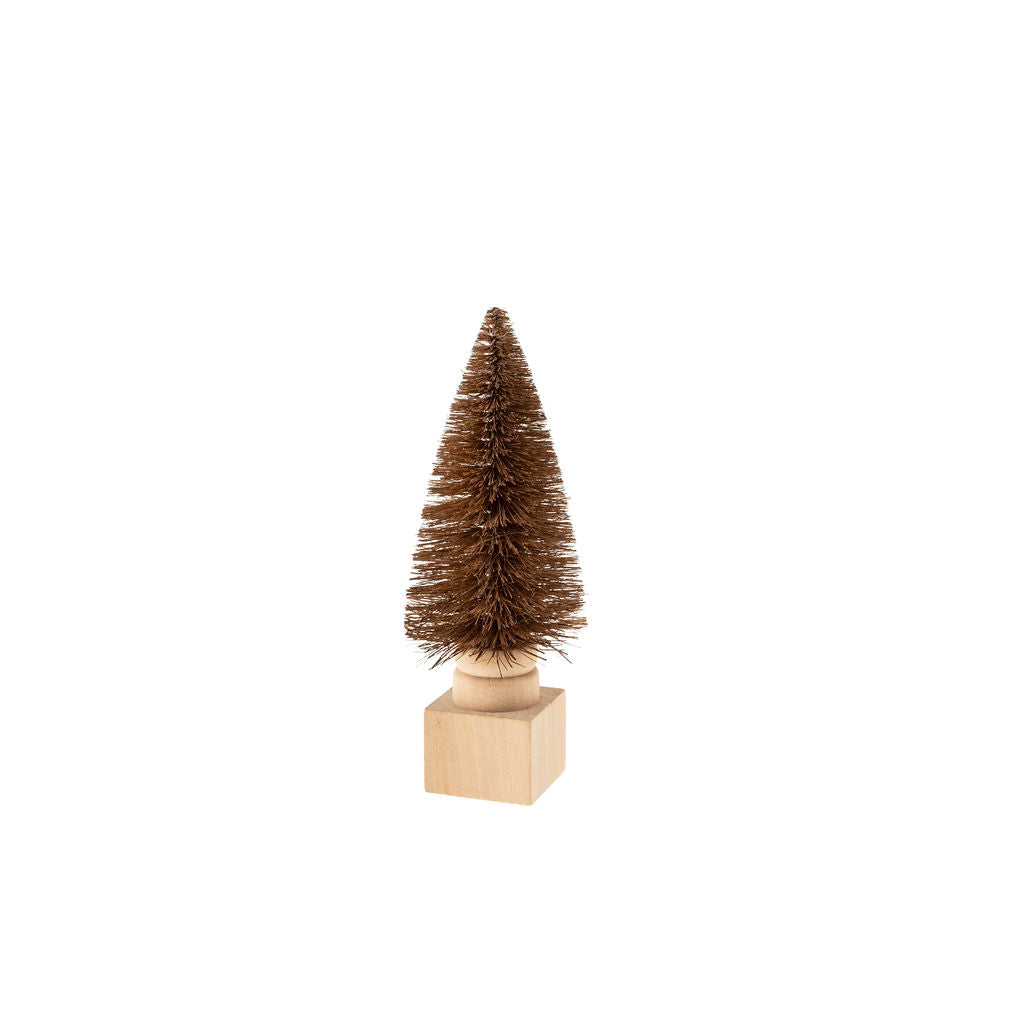 Arbre Goupillon Sisal Marron | Petit | Charme Festif Écoresponsable