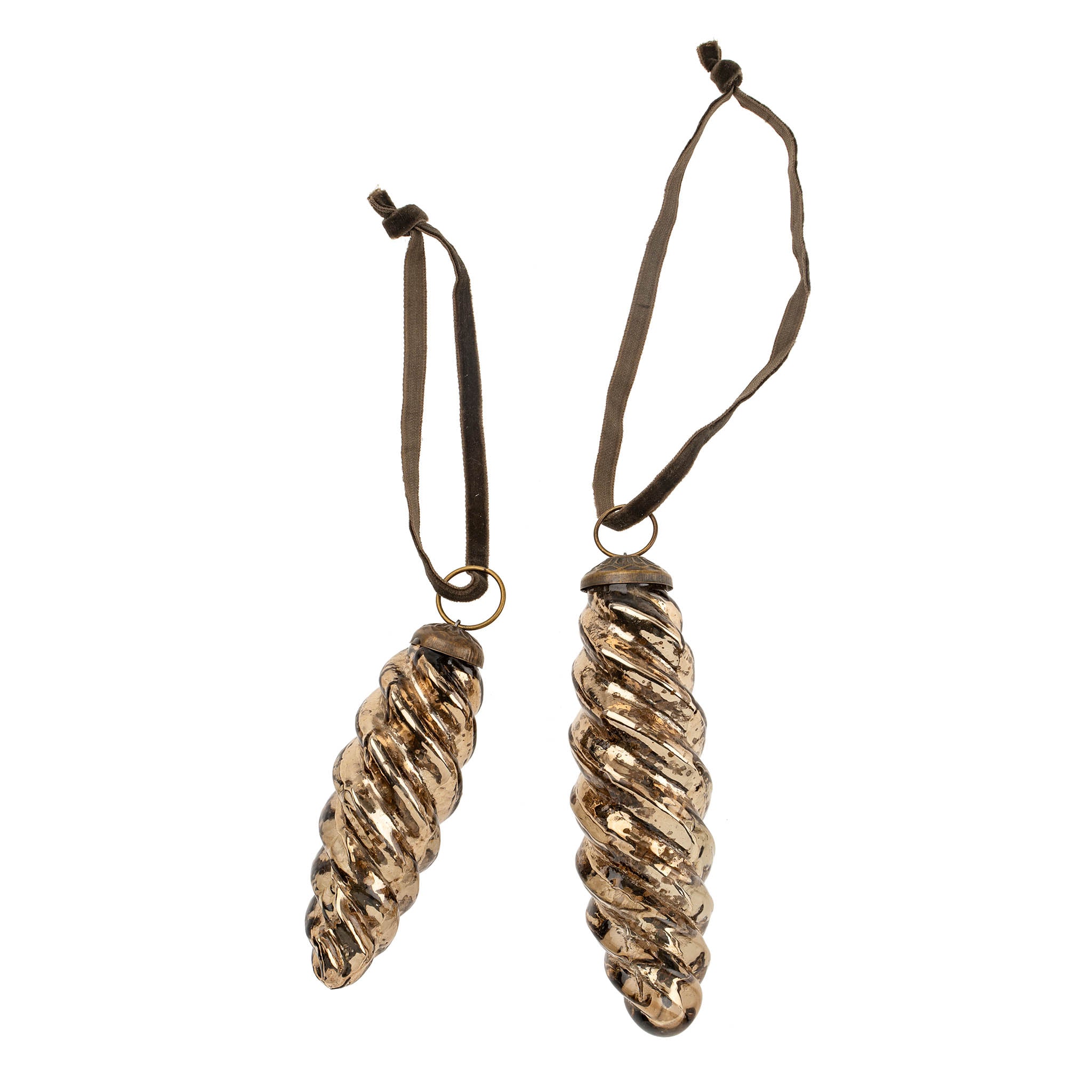 Ornement Glaçon en Verre Recyclé | Grand Format | Éclat Argenté Givré