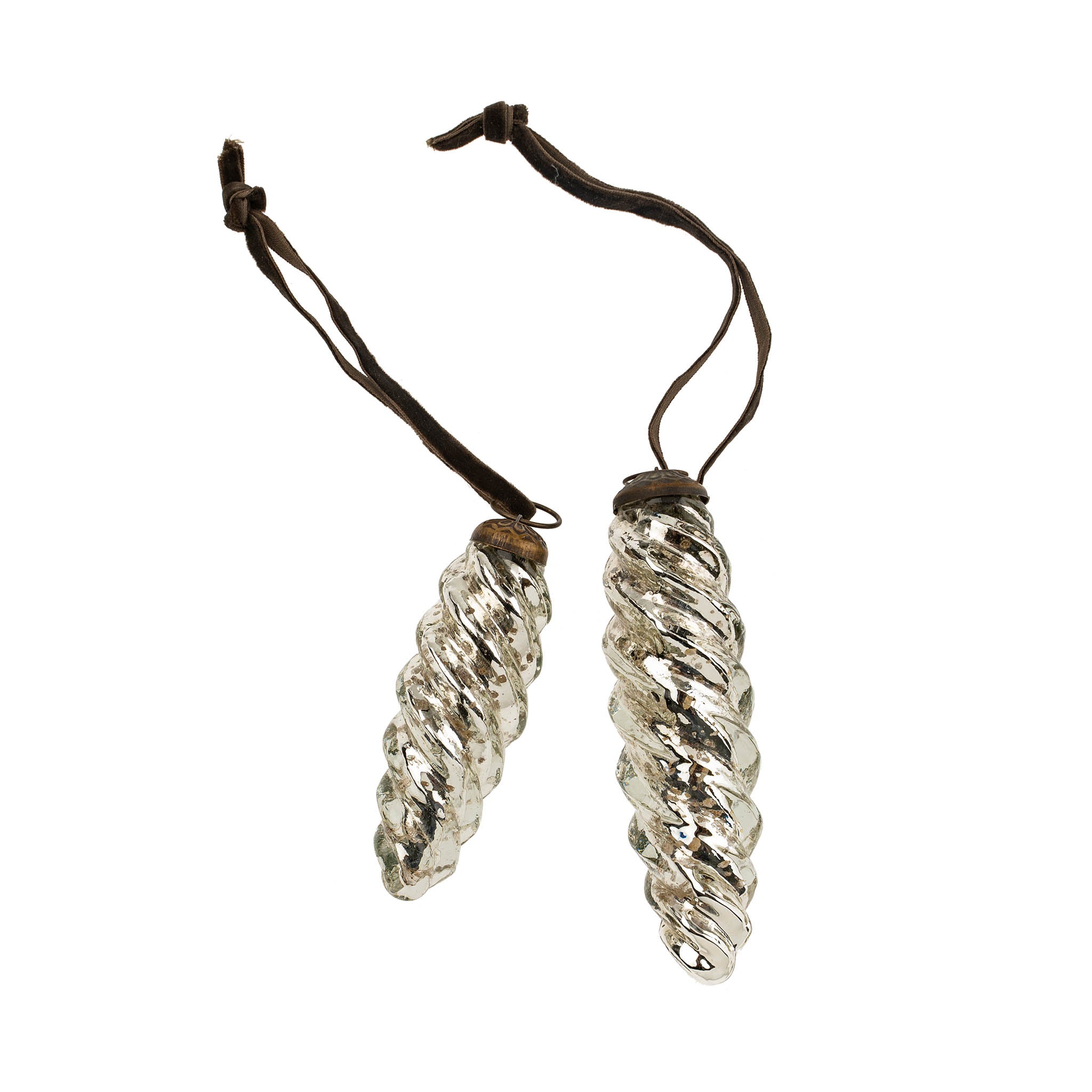 Ornement Givre Petit Argent | Élégance Festive Façonnée à la Main