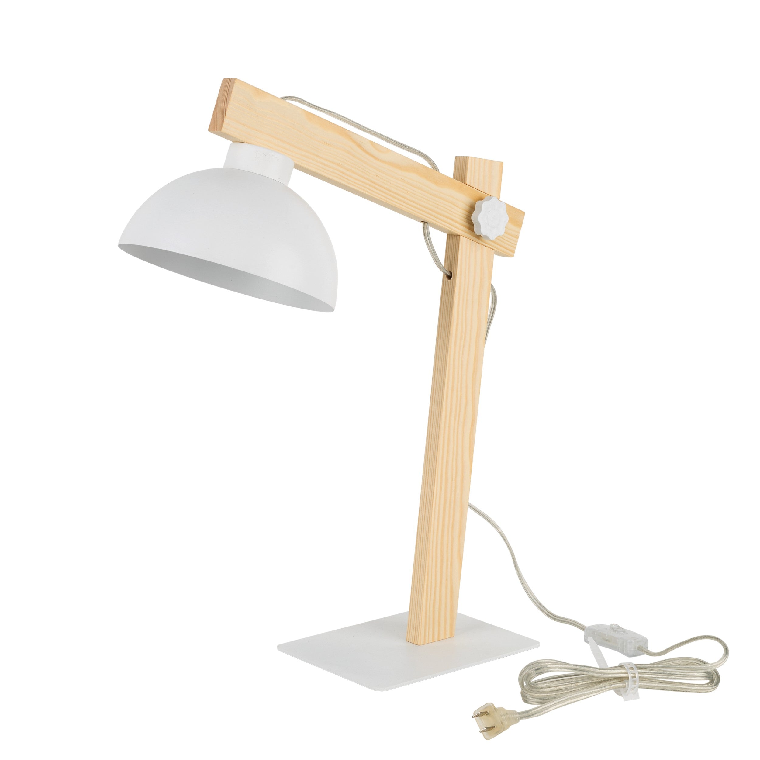 OSLO White Table Lamp | Solid Wood | Scandinavian Style | TK Lighting
