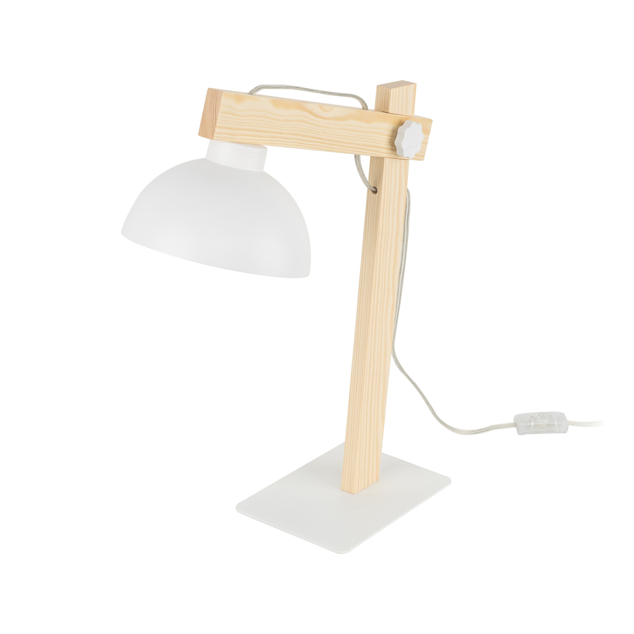 OSLO White Table Lamp | Solid Wood | Scandinavian Style | TK Lighting