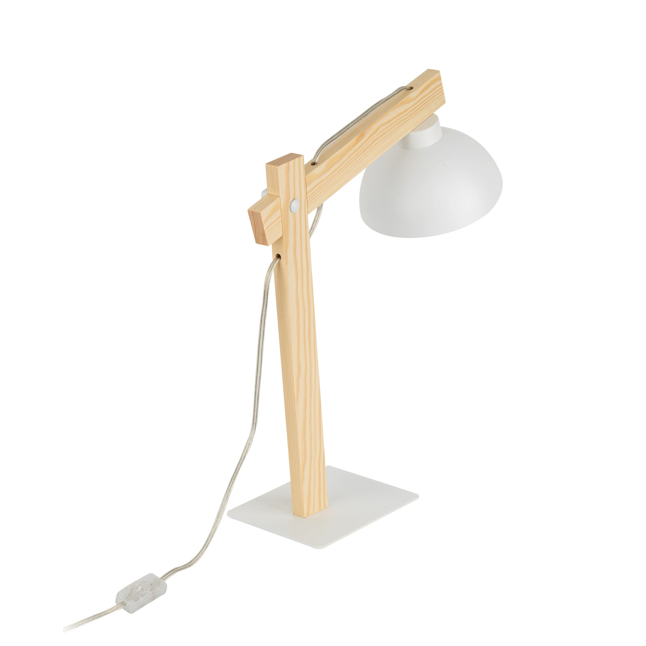 OSLO White Table Lamp | Solid Wood | Scandinavian Style | TK Lighting