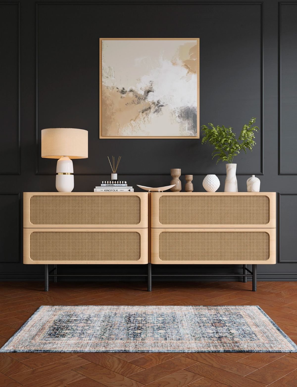 Tapis Davina – Bleu Marine Lagoon