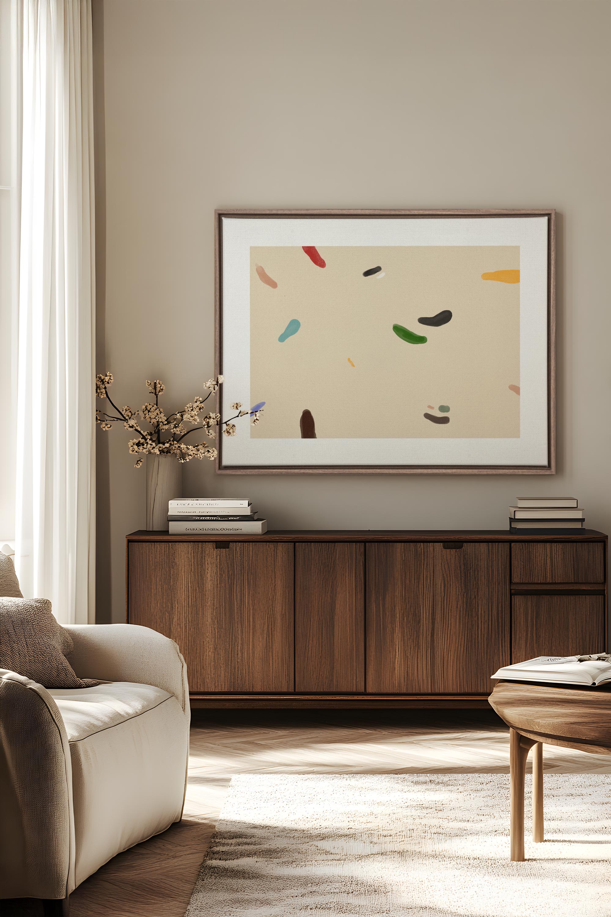 WATERCOLOR DRIFT, Oeuvre sur toile étirée