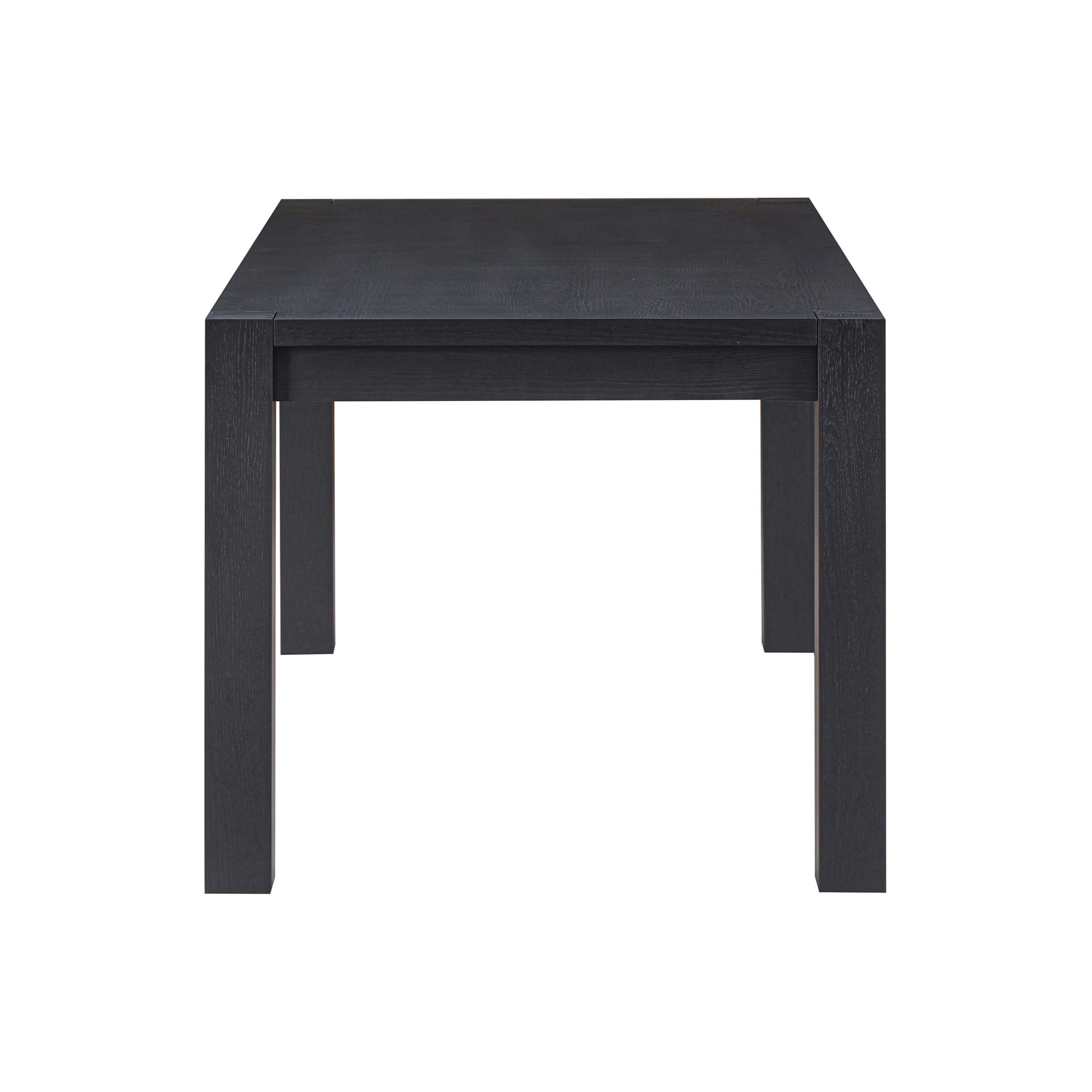Table de salle à manger Block noir brûlé 140 cm | Bois massif