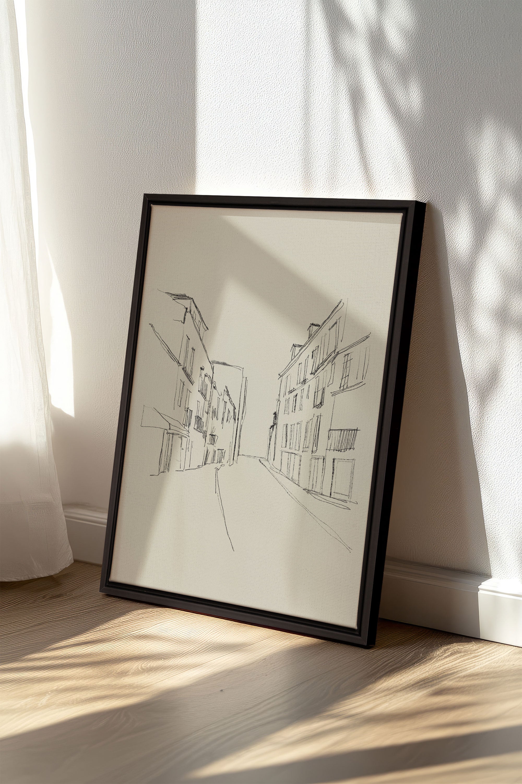 ESQUISSE URBAINE, Oeuvre sur toile étirée