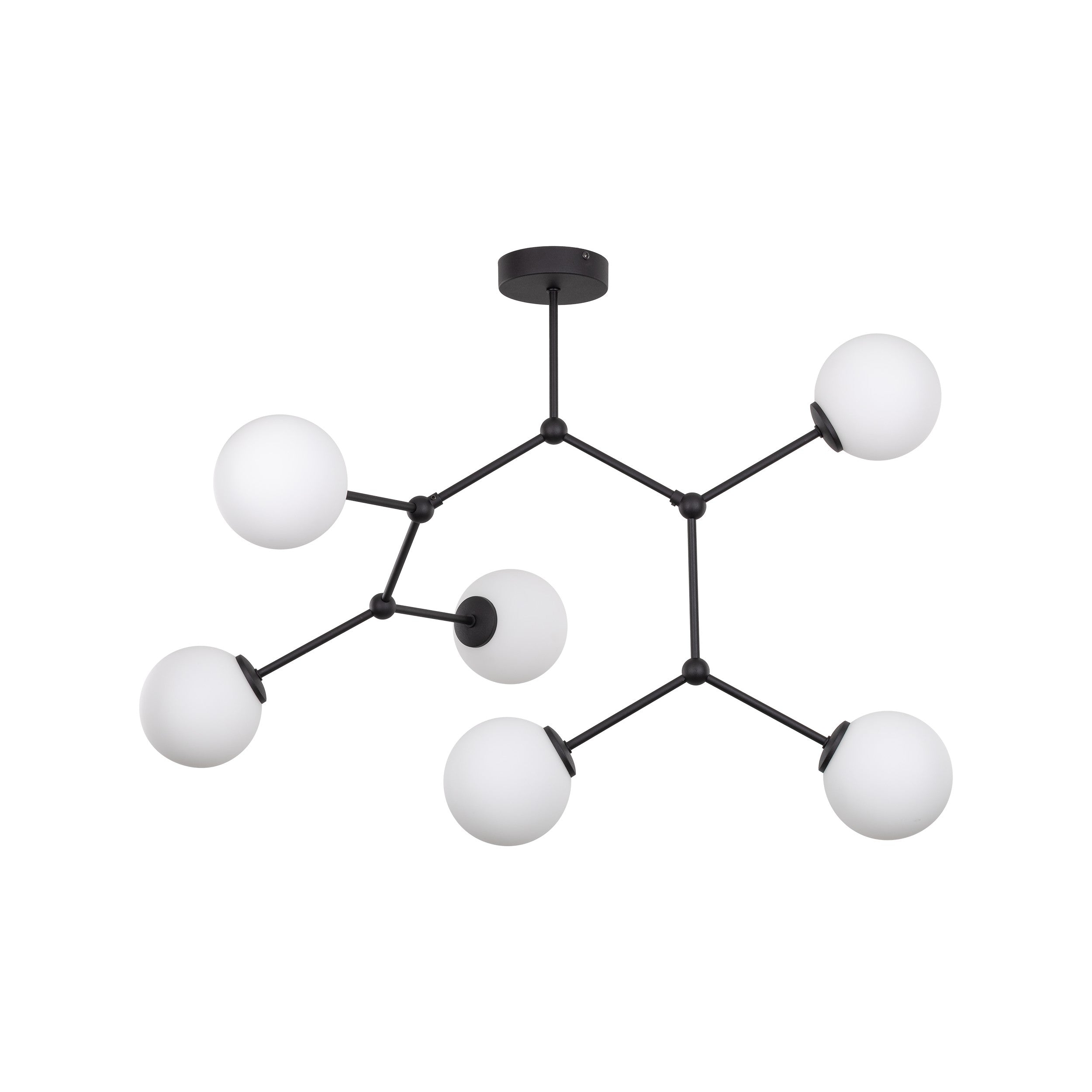 Lampe Suspendue FAIRY Scandinave 6 Lumières | Suspension Élégante en Verre et Métal