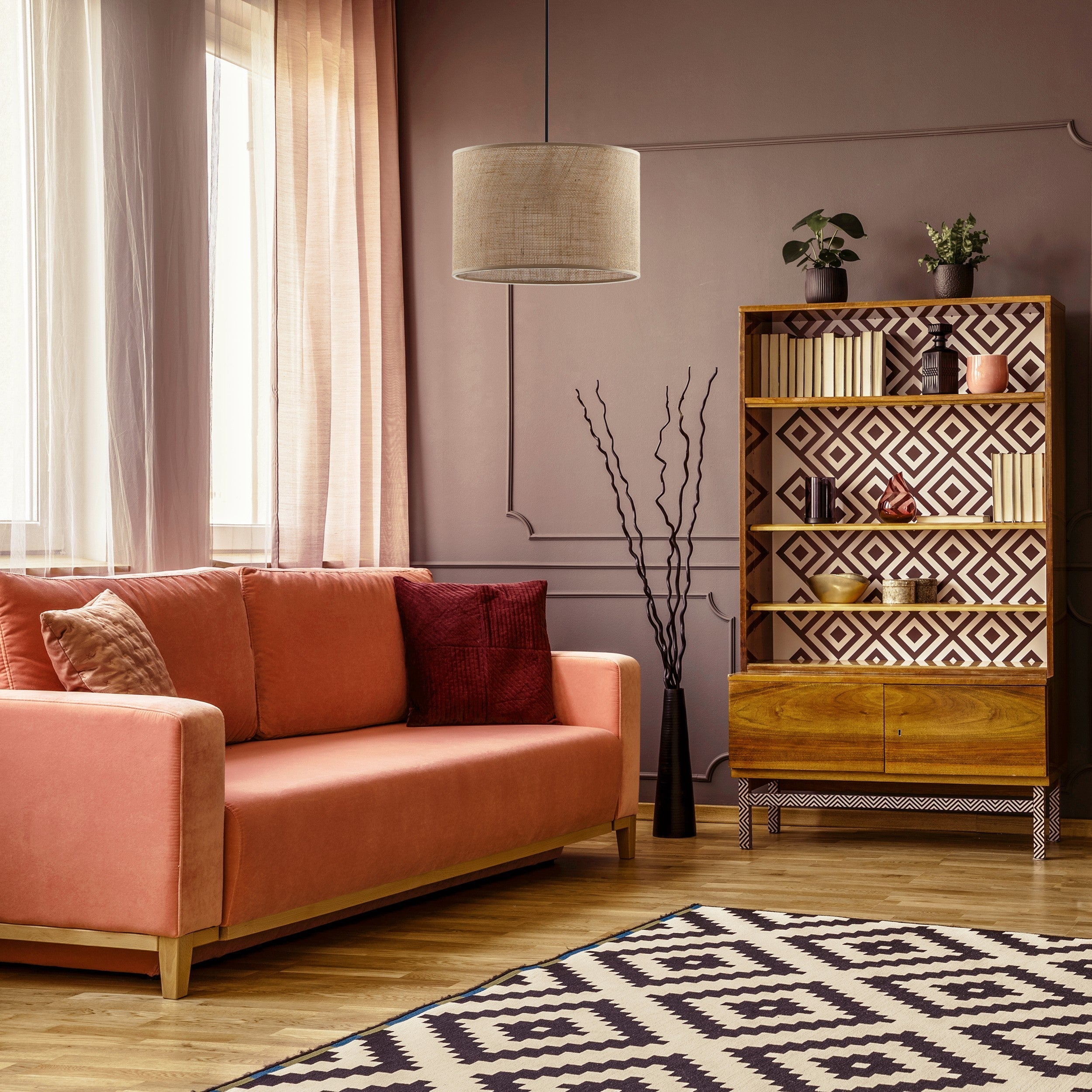 Suspension JUTE en fibres naturelles tressées | Style scandinave