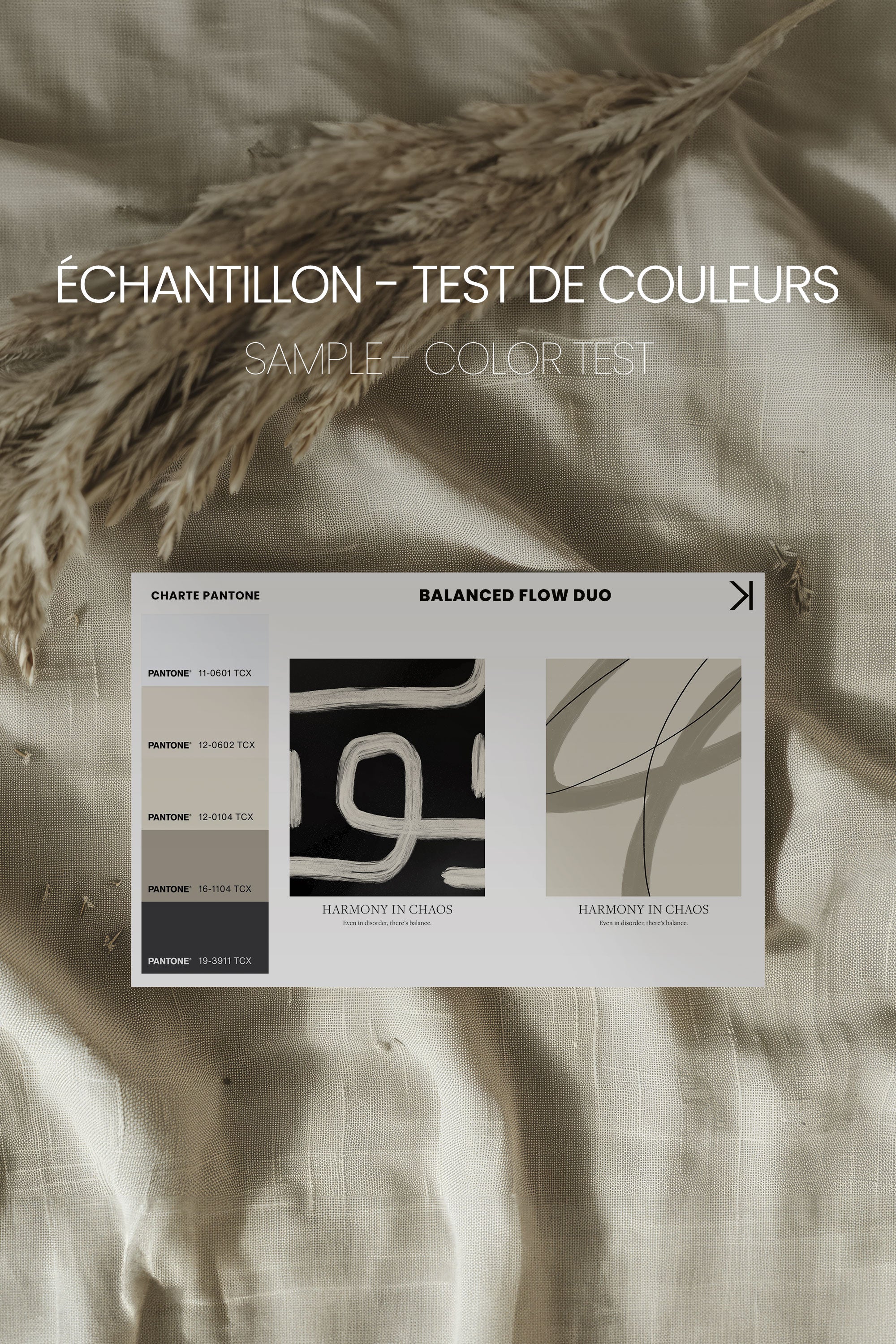 BALANCED FLOW DUO (2 Oeuvres sur toile étirée)