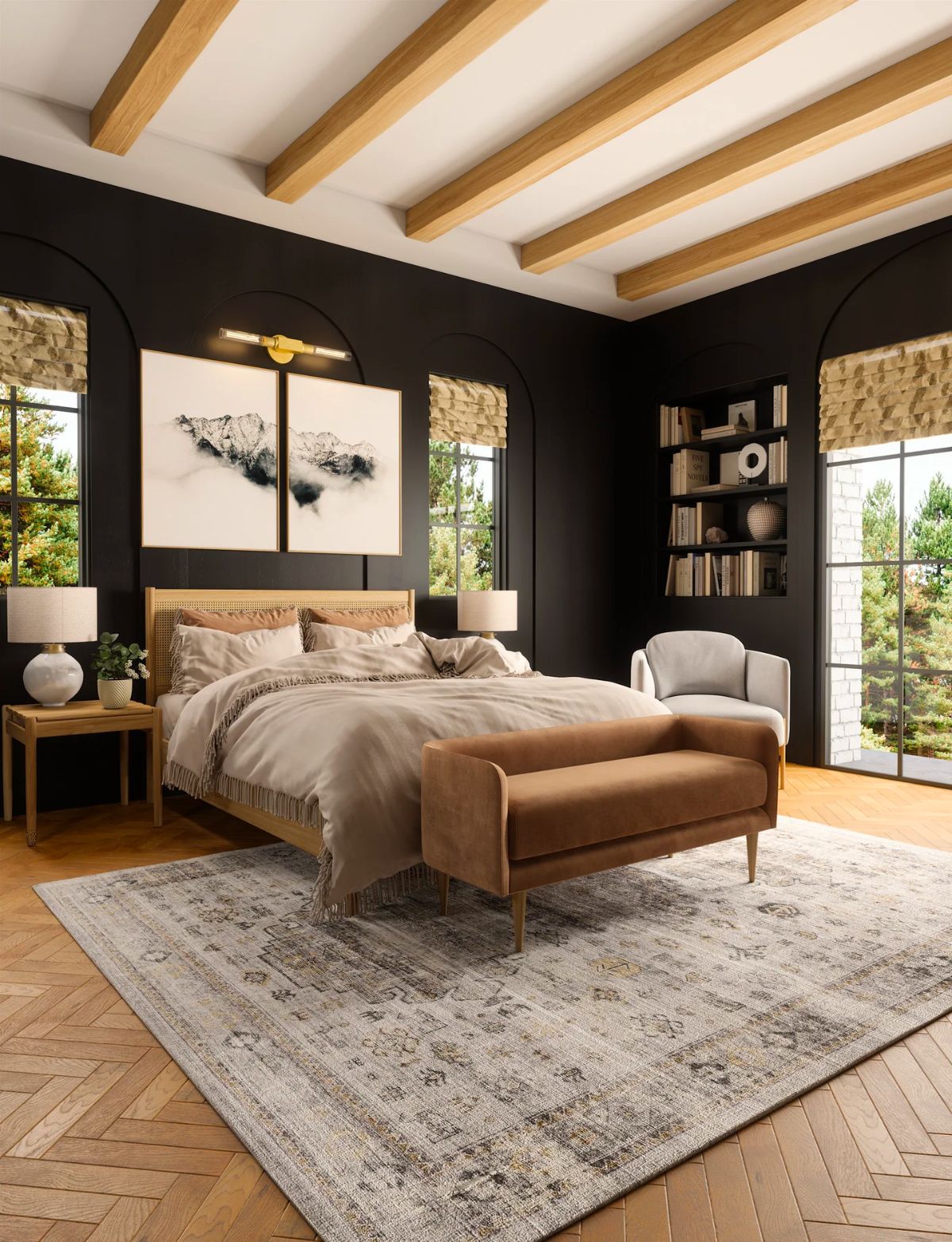 Tapis Kyra argent, gris et blanc | Motif d’inspiration persane