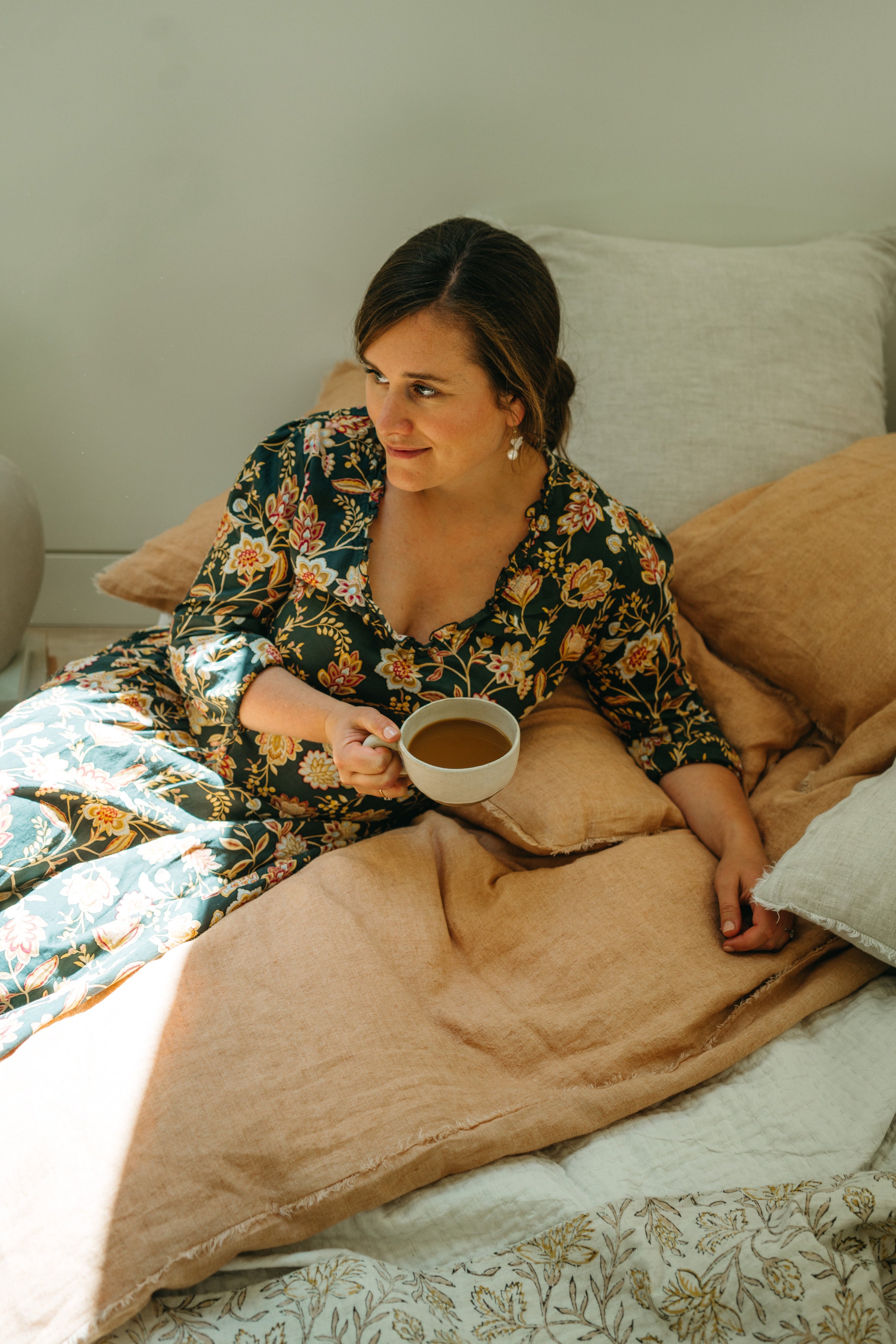 Ensemble de Housse de Couette Lina en Lin | King | Terracotta