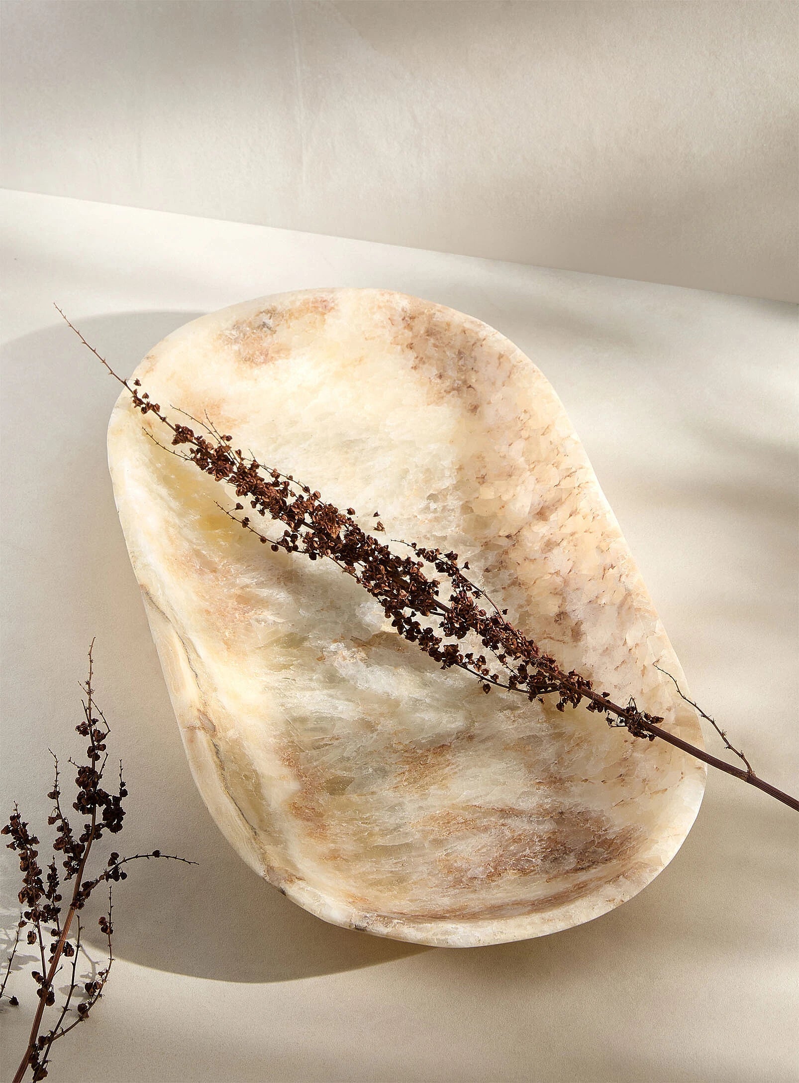 Centre de table en Onyx naturel | Décoration de table sophistiquée