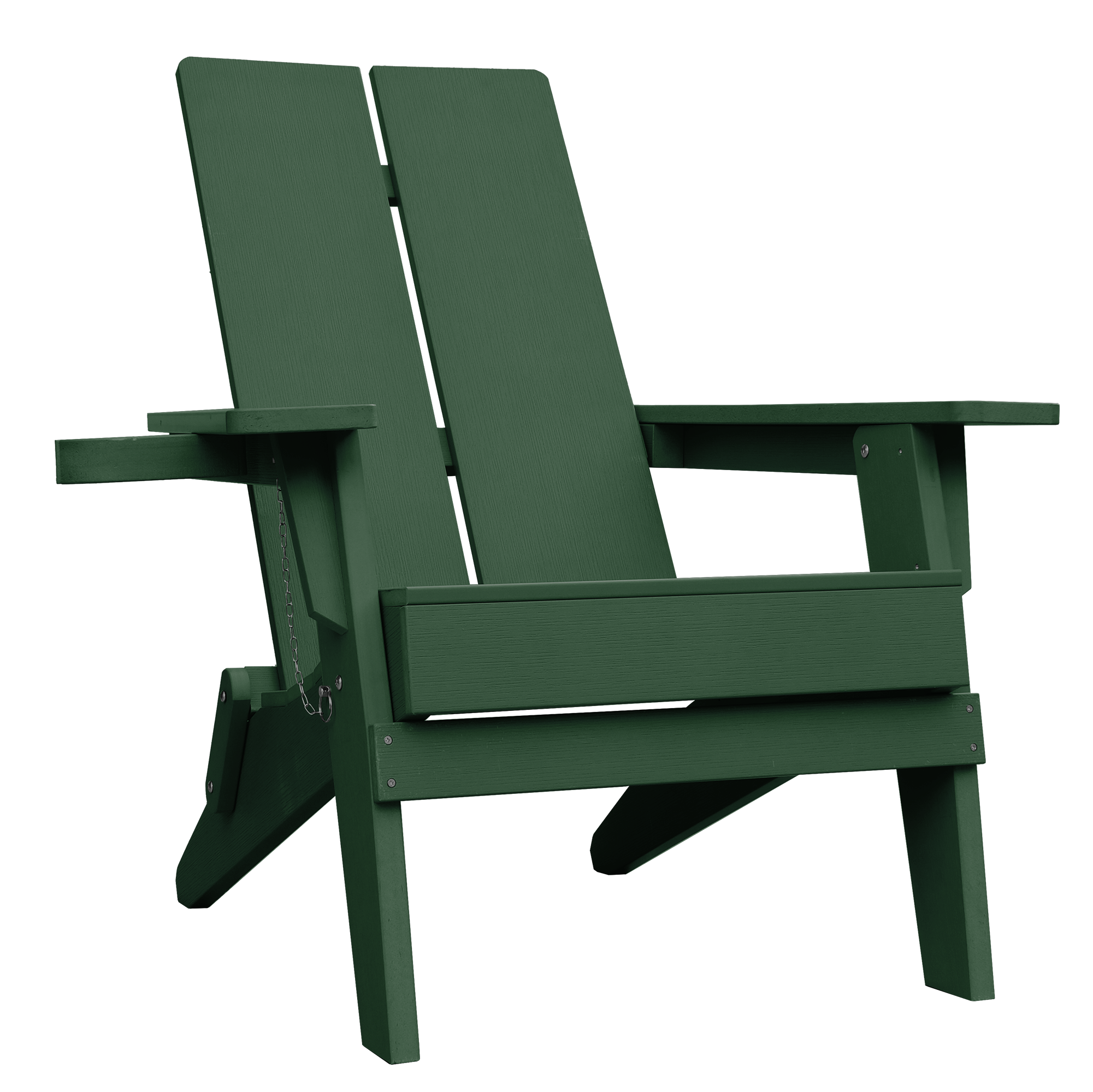 Outdoor Folding Adirondack Chair | Recycled Polymer | Built-in Cup Holder