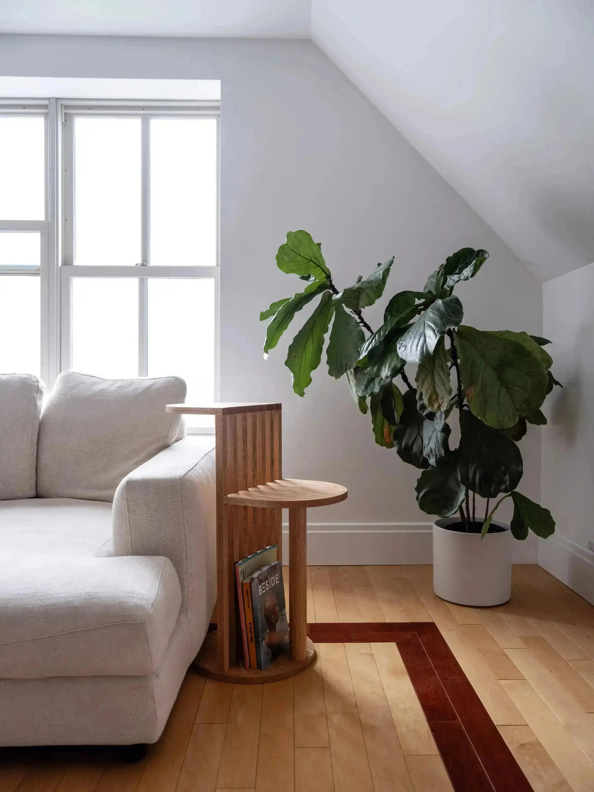 AUBE Side Table | Solid wood | Scandinavian & Japandi style | Made in Quebec