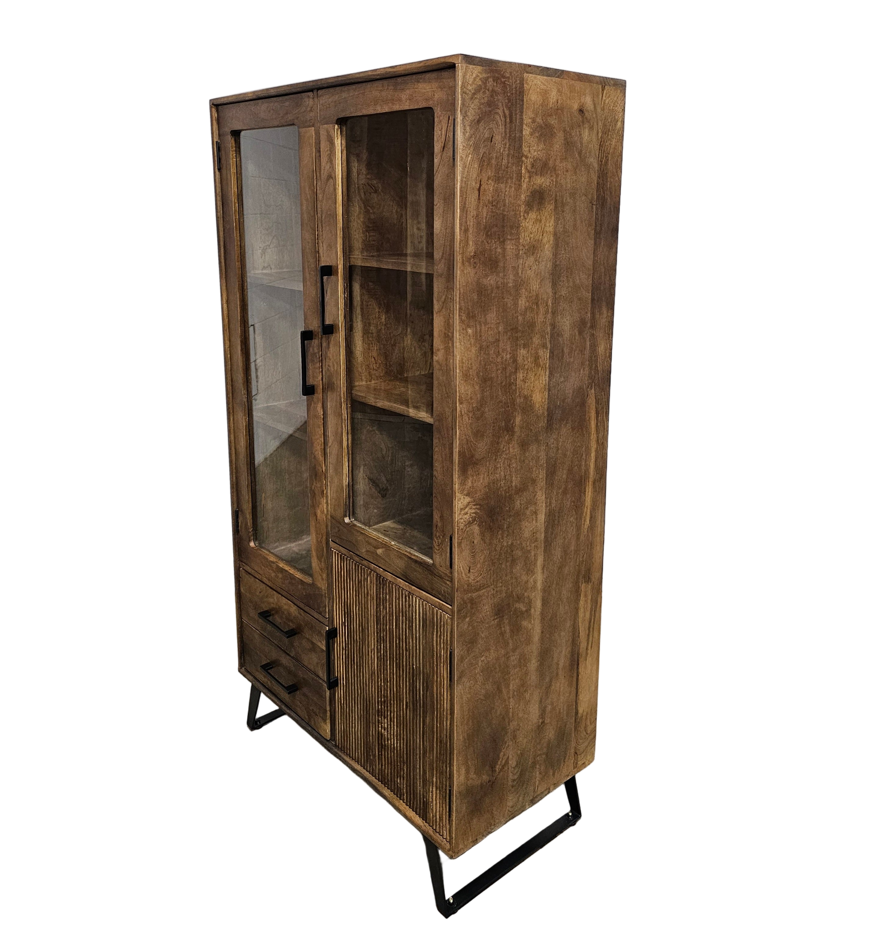 Armoire Arezzo en Bois de Manguier | Portes Vitrées