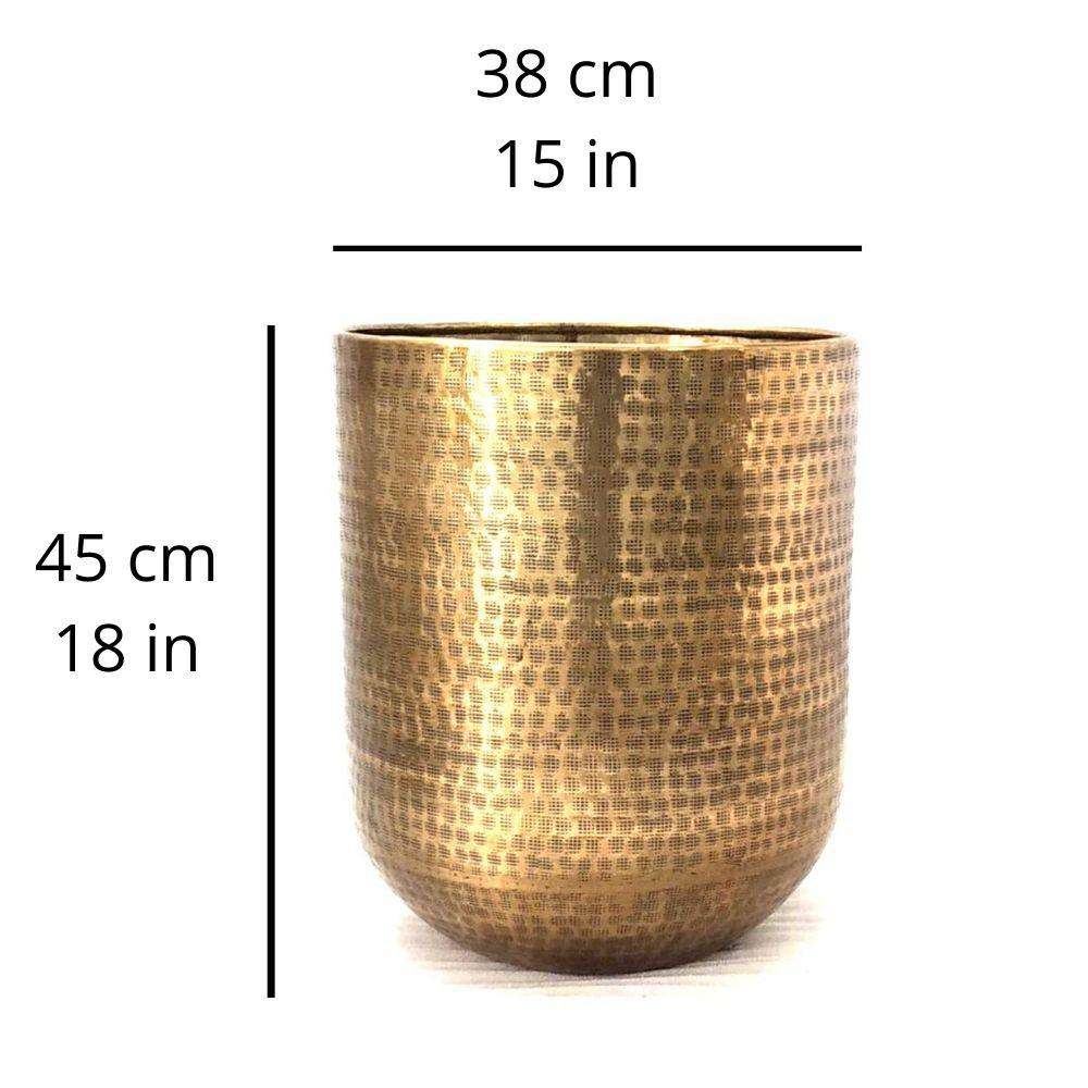 Cache-pot sur pied Bertooo en laiton antique fait main dimensions