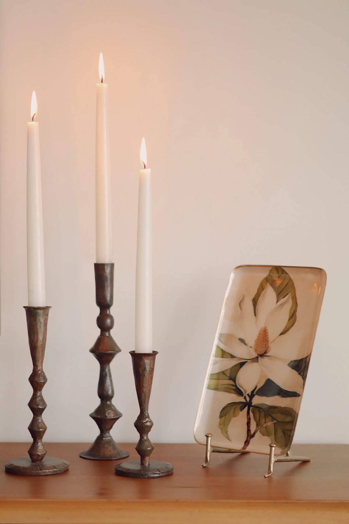 Ember Forged Candlestick S, Rustic Brass