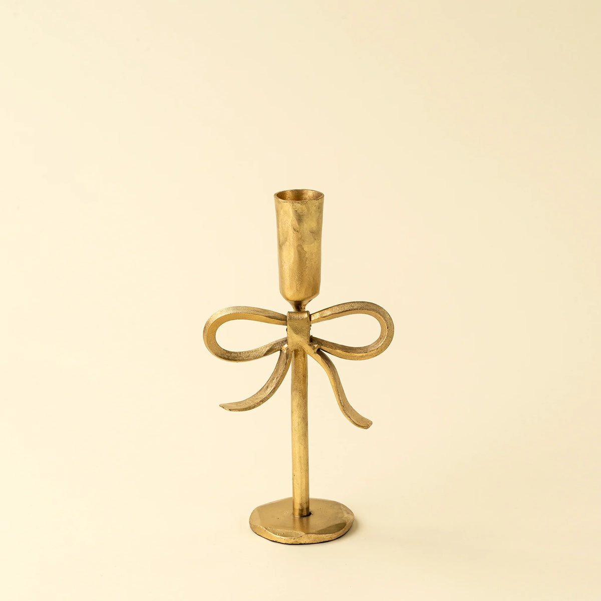 Bow Forged Candlestick S, Gold