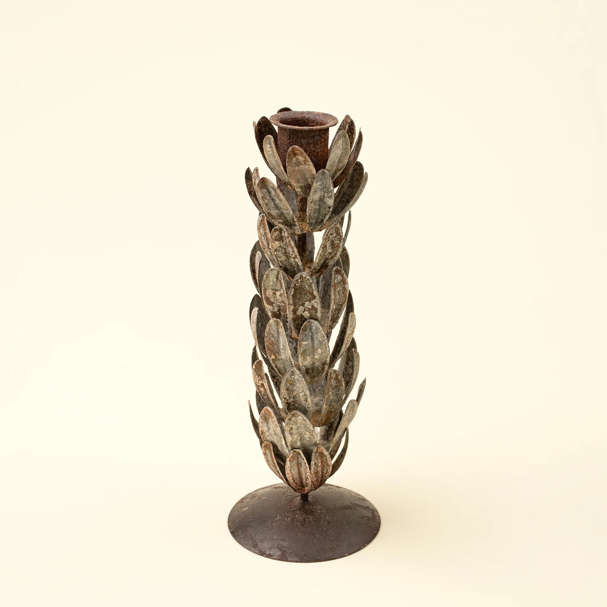 Bougeoir rustique en forme de pomme de pin | Format moyen | Fer