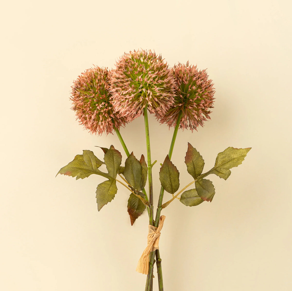 Bouquet d’alliums artificiels | Rose | Fleurs en plastique recyclé