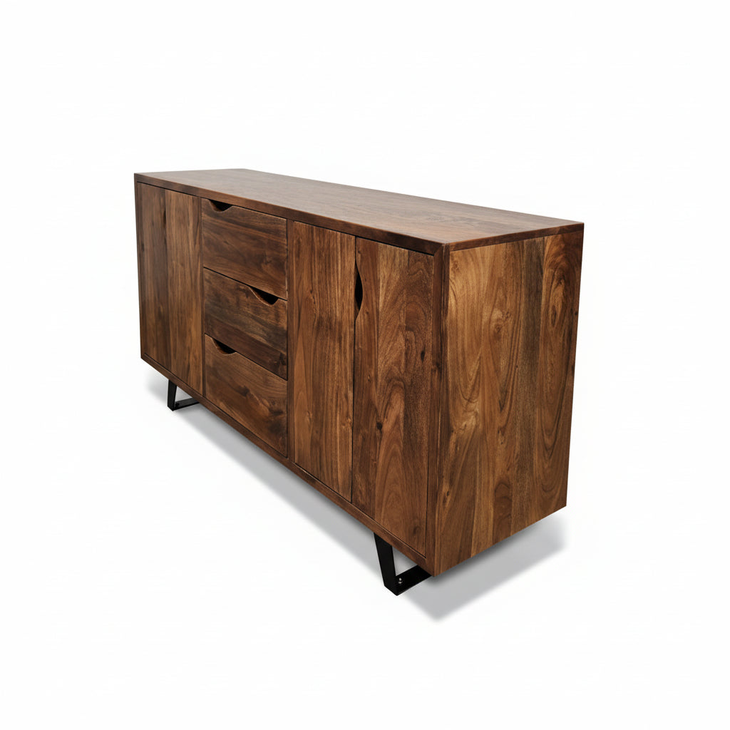 Buffet style Rétro en bois d'Acacia massif