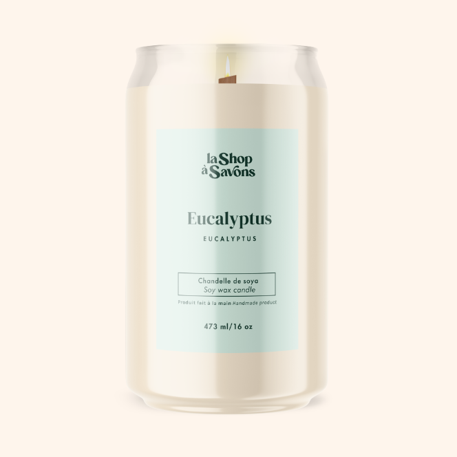 Chandelle Eucalyptus 16 oz La Shop à Savons parfum frais