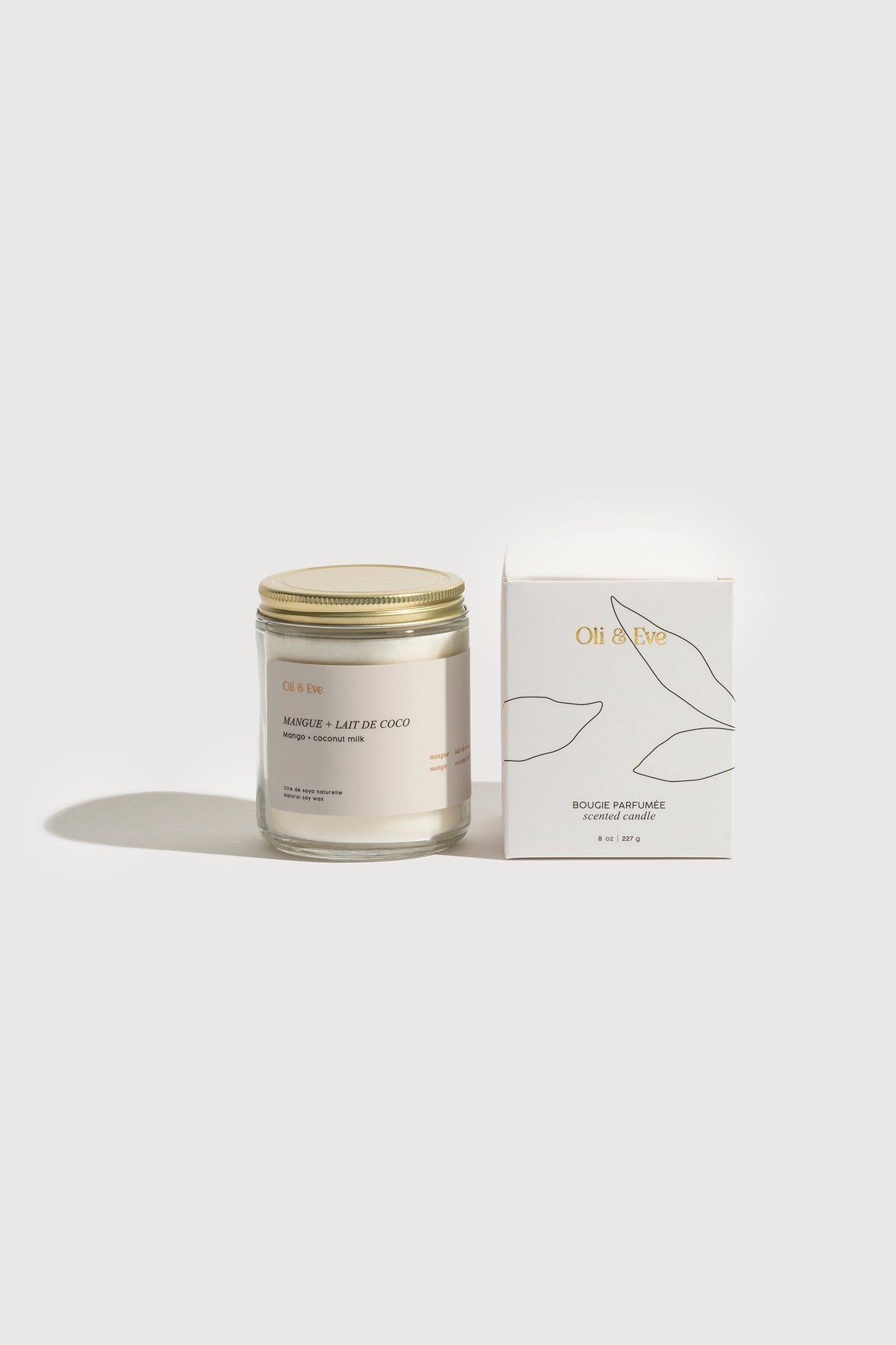 Chandelle | Mangue & lait de coco | Oli & Eve