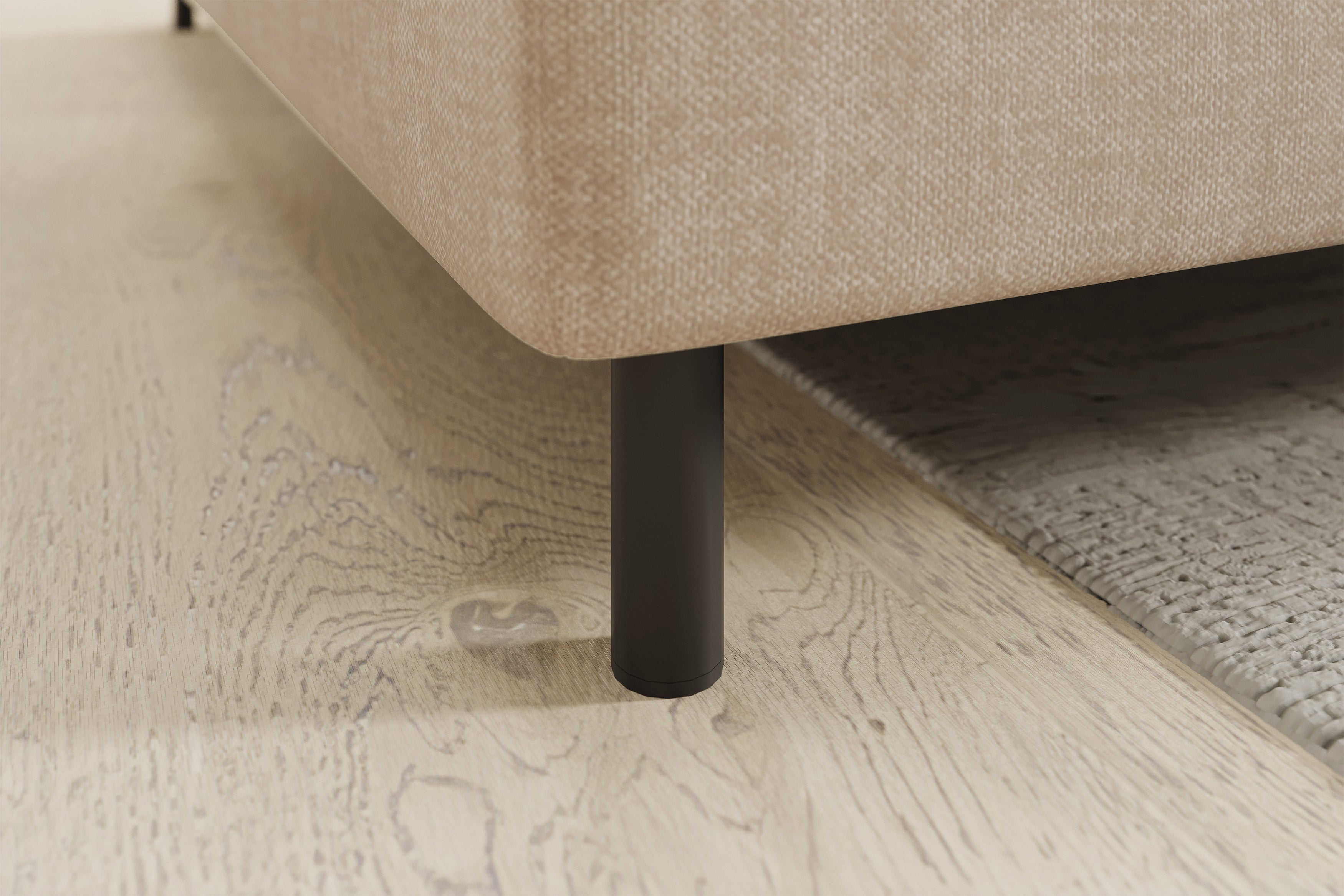 Sectionnel Barea 3 places avec rangement et lit escamotable | Beige