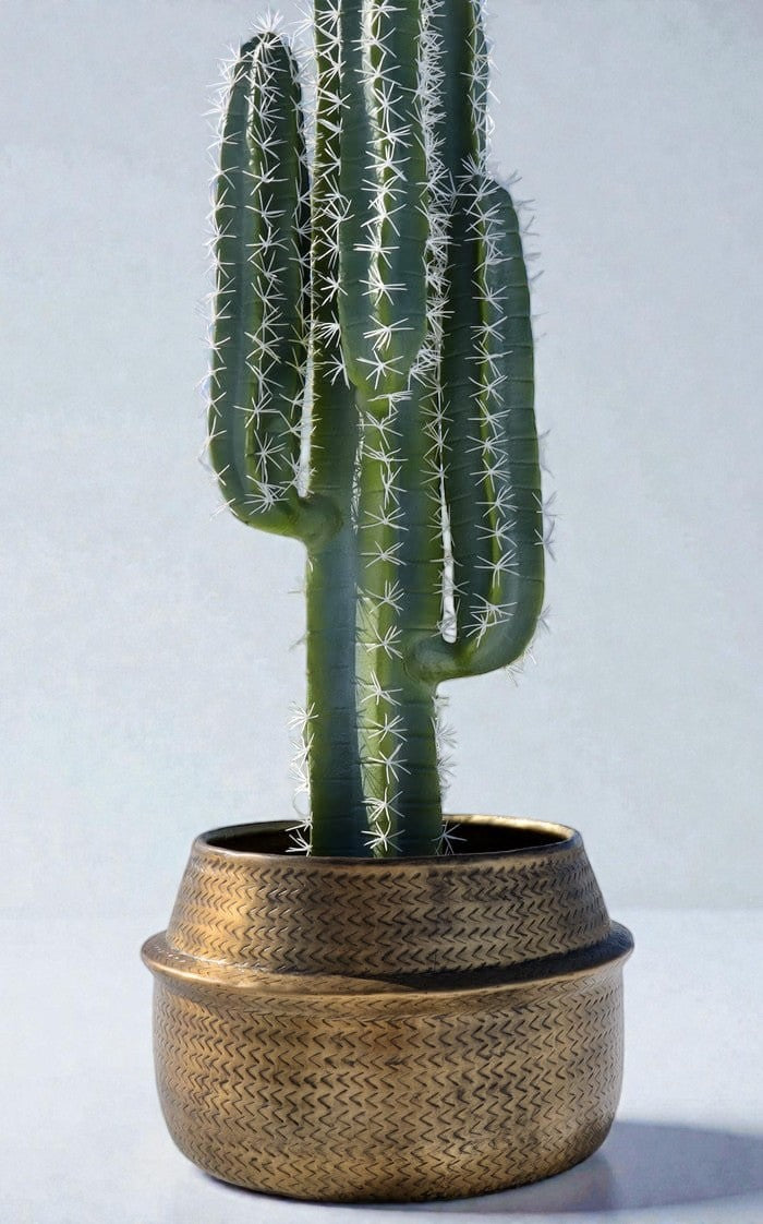 Cache-pot Aleta en laiton finition antique | Façonné à la main