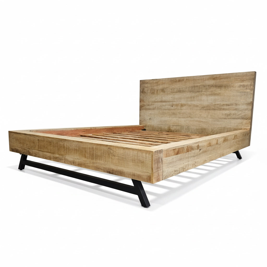 Cadre de Lit King en bois massif de Manguier