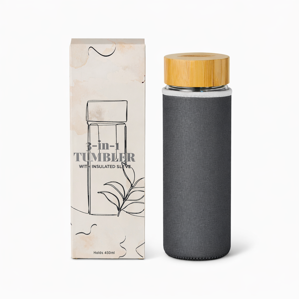 Verre infuseur 3 en 1 en verre et bambou | 450 ml | Tease Tea