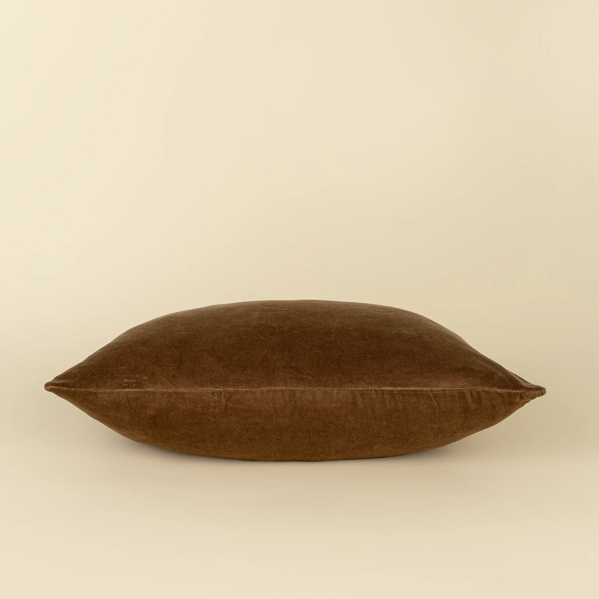 Coussin en velours Vera Luxe 16 x 24 po | Caramel | Coton