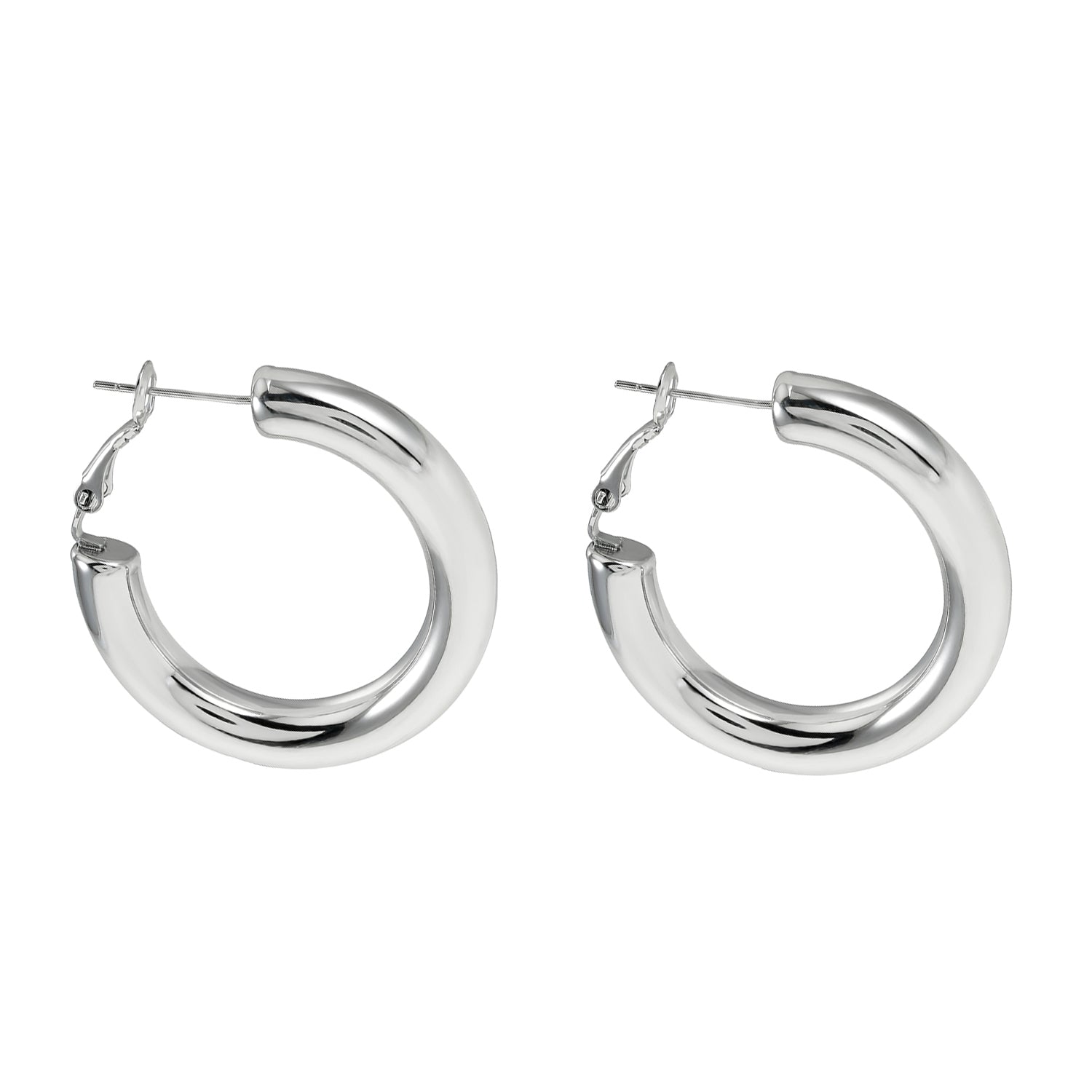 Boucles d’oreilles Derivier argentées | Finition infusée d’or blanc 18 carats