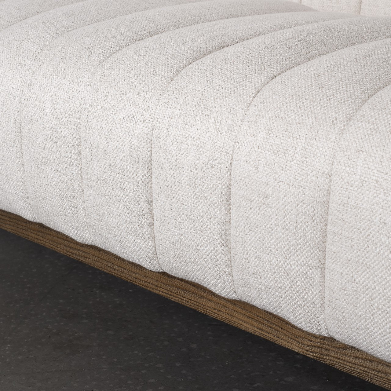 Canapé Elliot en velours | 3 places | Crème