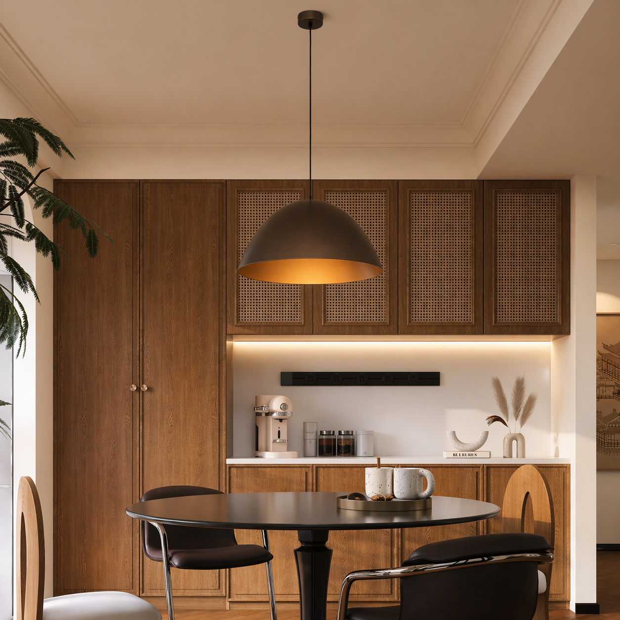 FARO Grande suspension dôme pour îlot de cuisine et table à manger