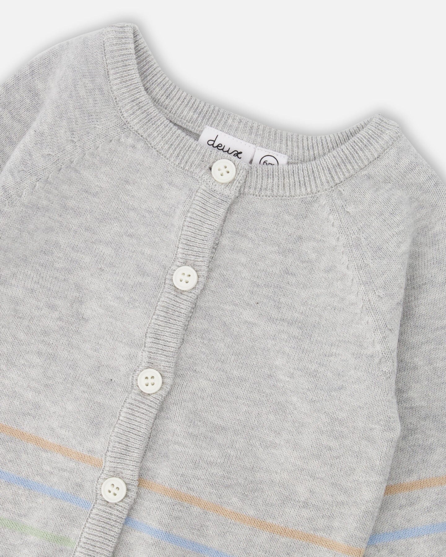 Cardigan rayé en tricot de coton pour garçon | Boutonné à l’avant