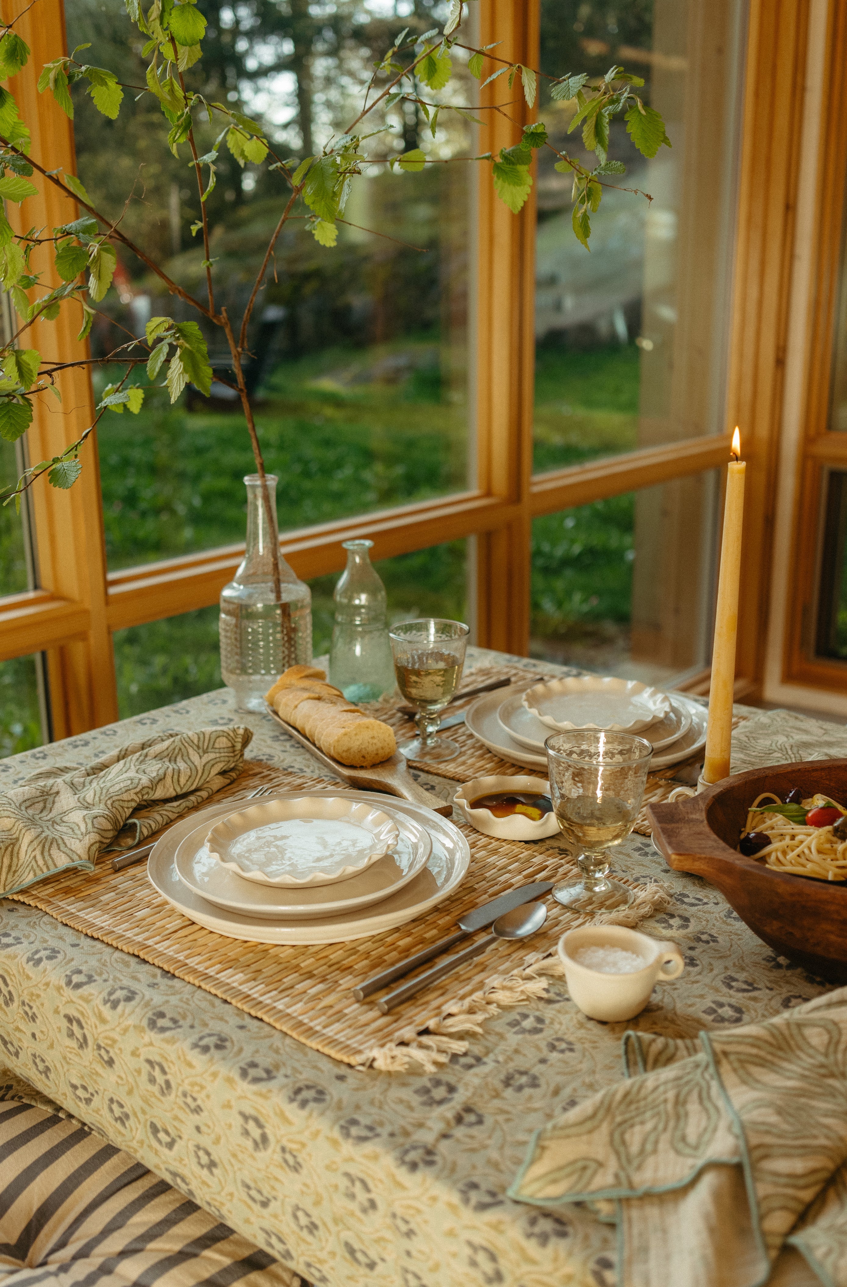 Serviettes de table Nori fait à la main | Ensemble de 4 | Coton biologique