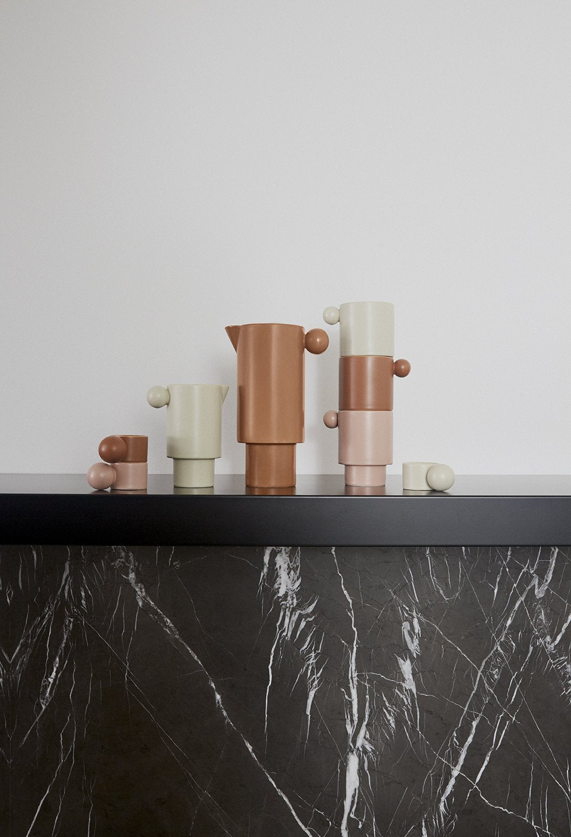 Pichet à lait Inka en porcelaine | Offwhite | Fait à la main