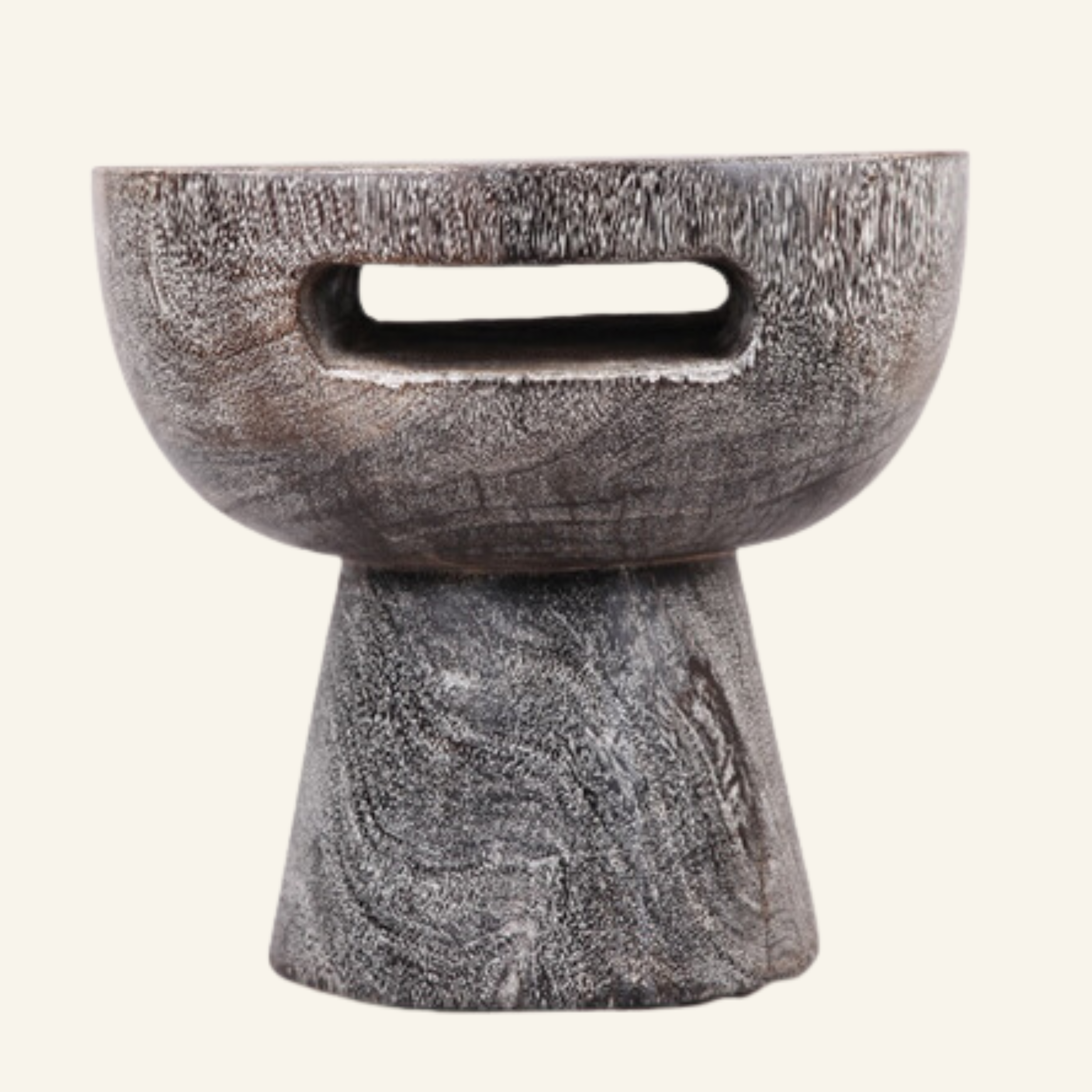 Table Magazine en Suar Massif | Design Naturel & Rangement Intégré