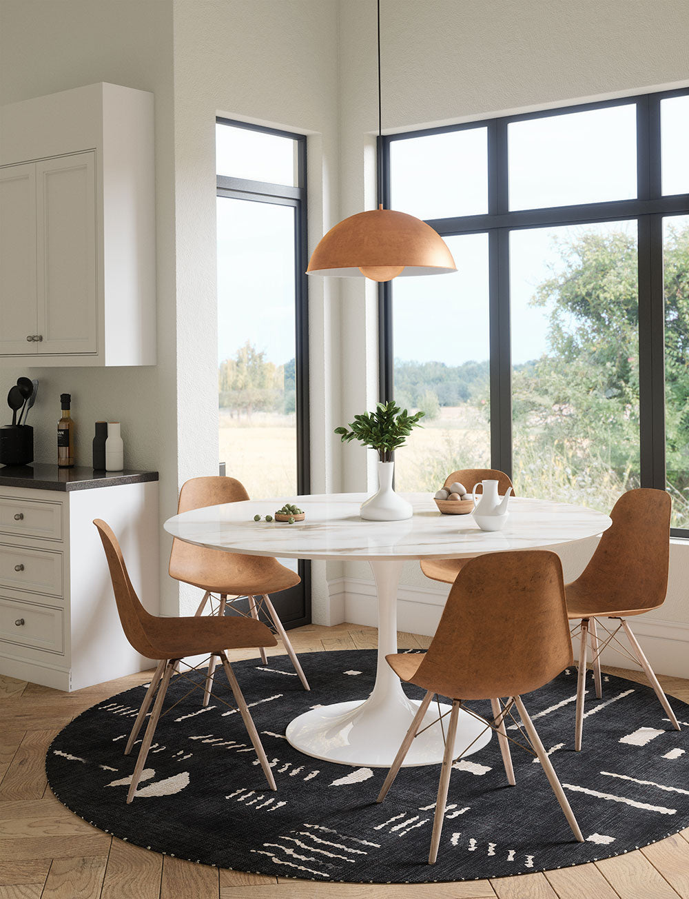 Tapis Jama Noir & Ivoire | Design Scandinave Moderne