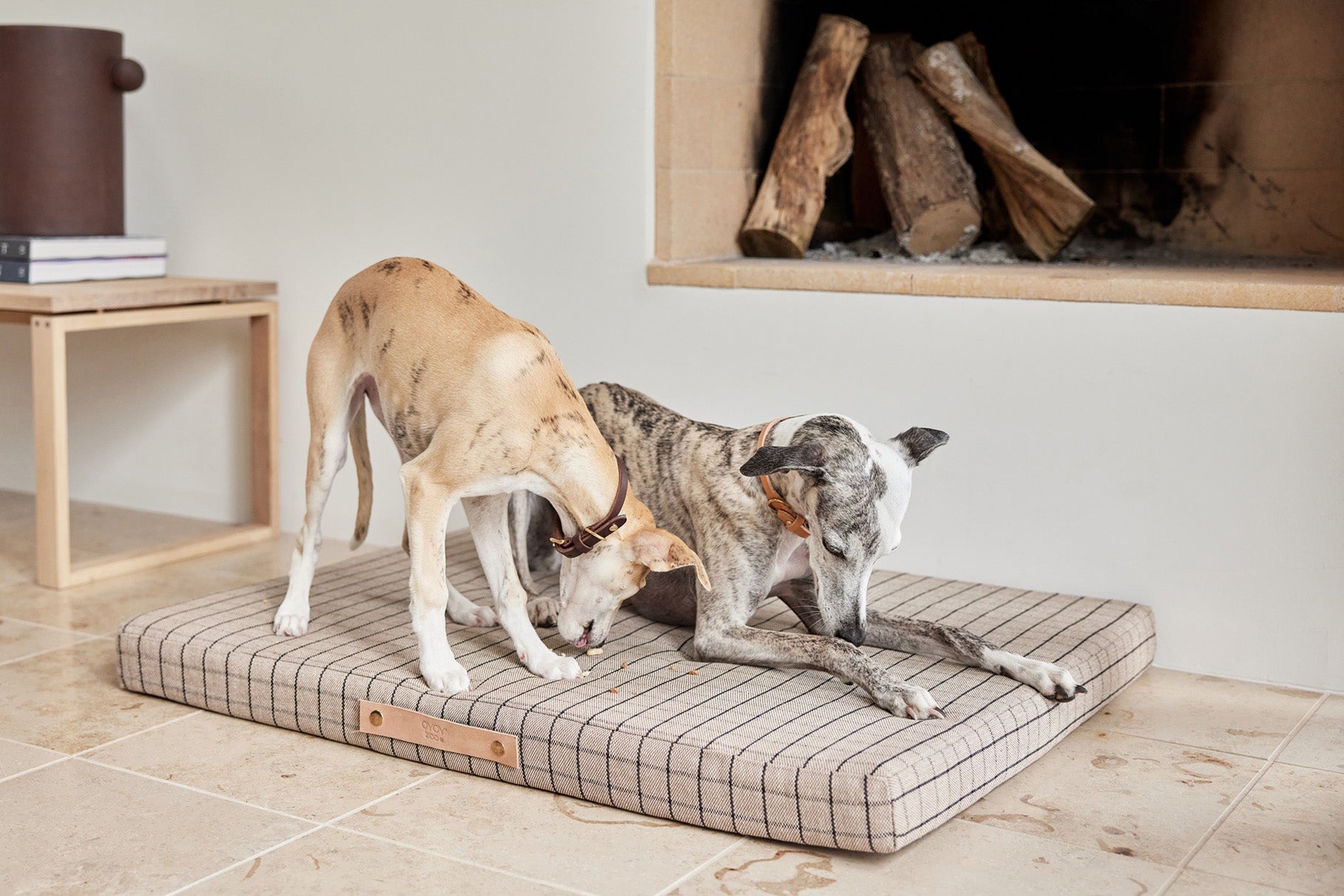 Coussin pour chien Milo Grid | Grand format | Coton biologique
