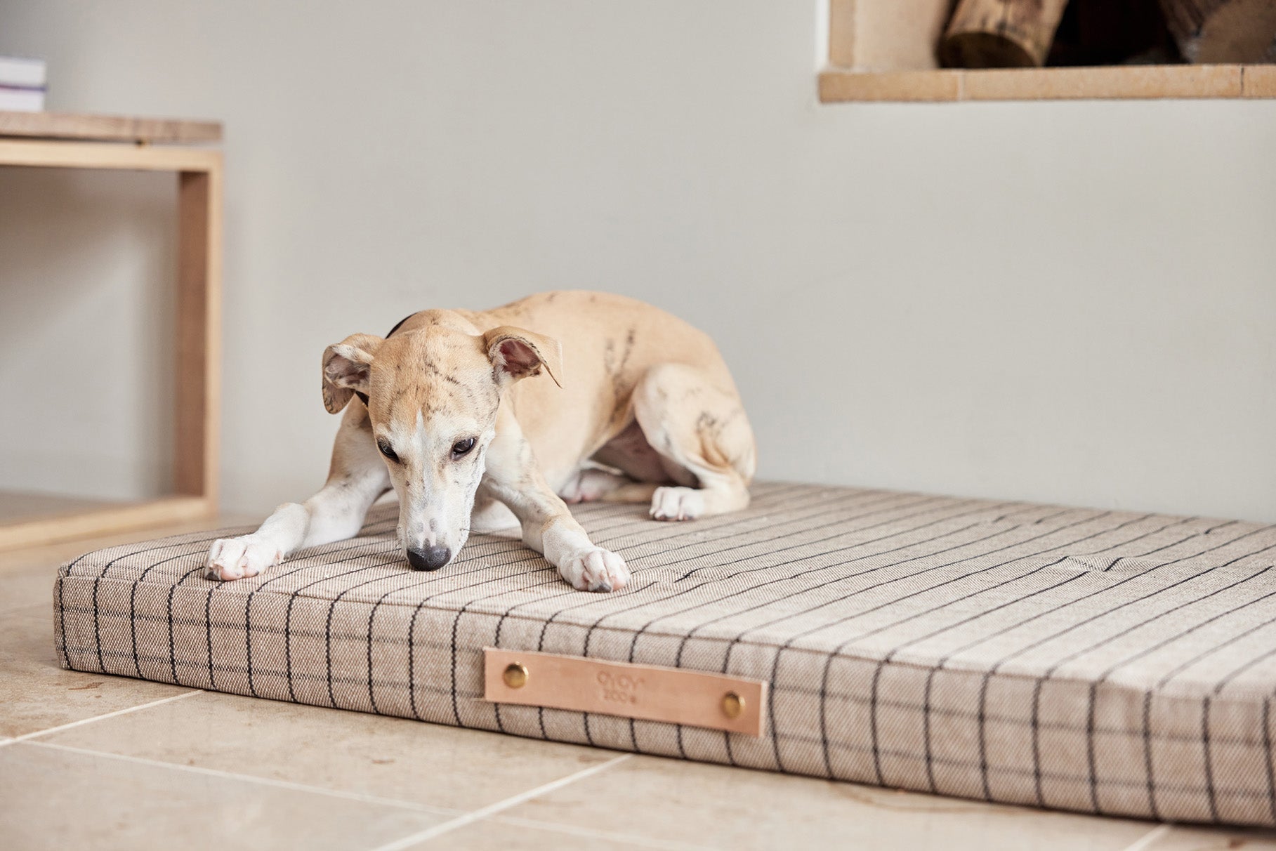 Coussin pour chien Milo Grid | Grand format | Coton biologique