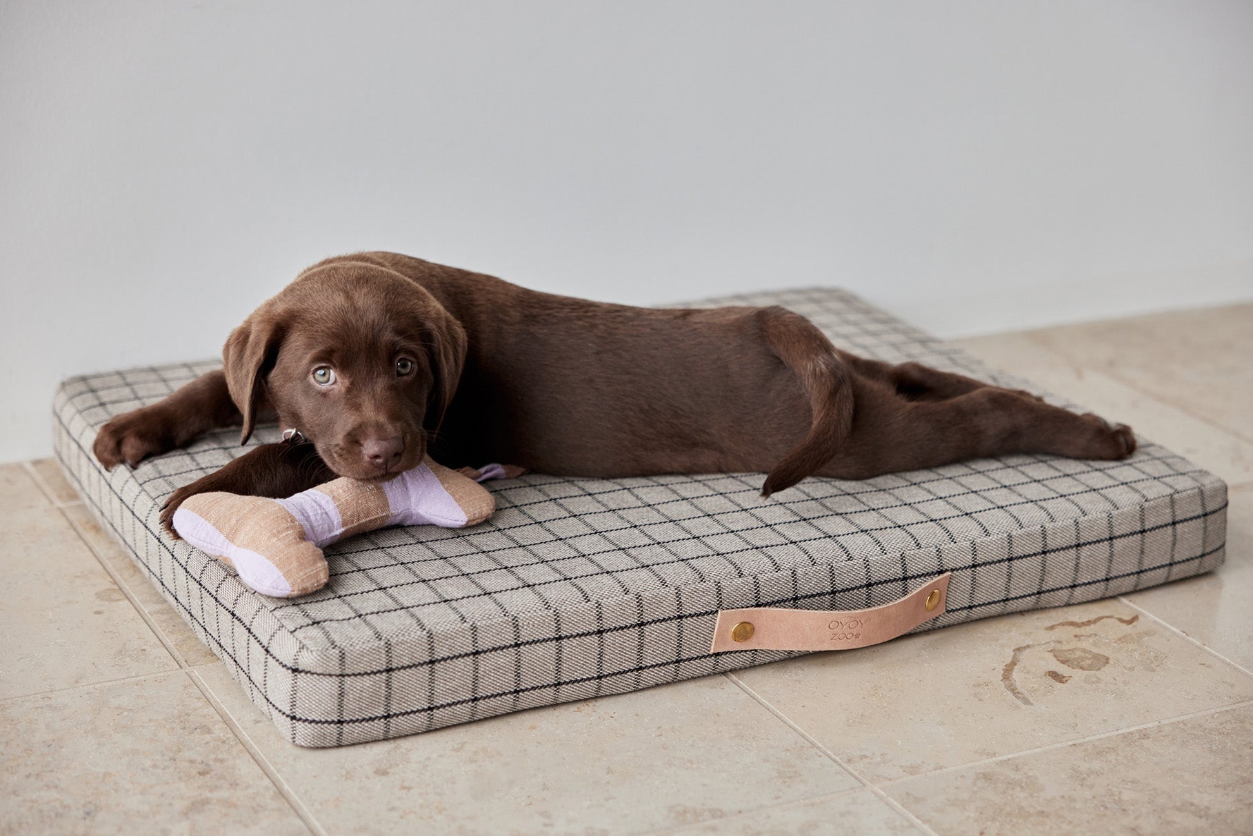 Coussin pour chien Milo Grid | Format moyen | Coton biologique
