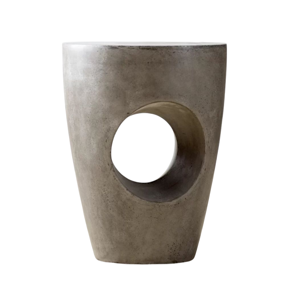 Table d’appoint Olivia Terrazzo | Ciment, Noir ou Blanc