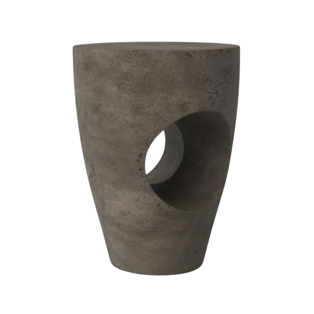 Table d’appoint Olivia Terrazzo | Ciment, Noir ou Blanc