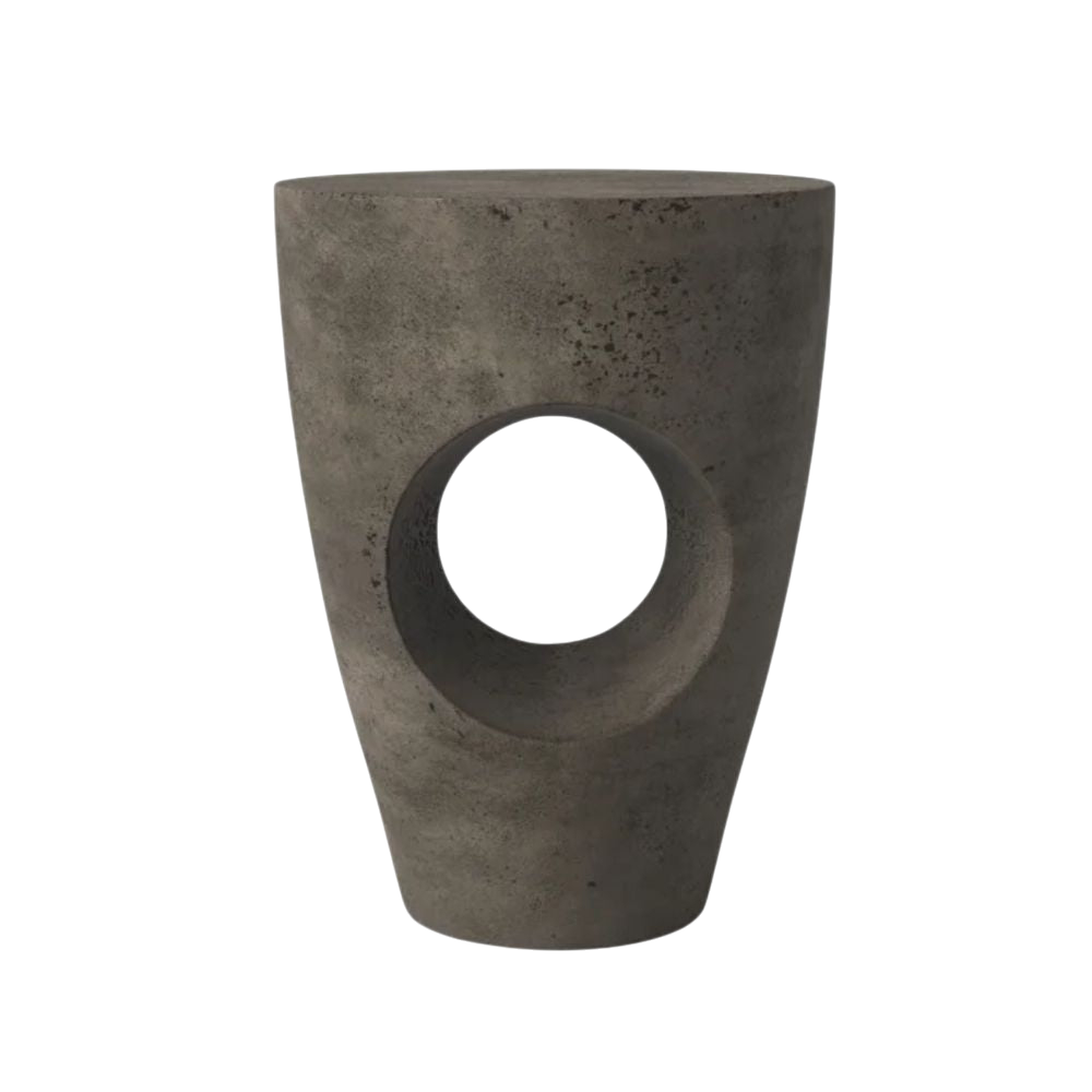 Table d’appoint Olivia Terrazzo | Ciment, Noir ou Blanc