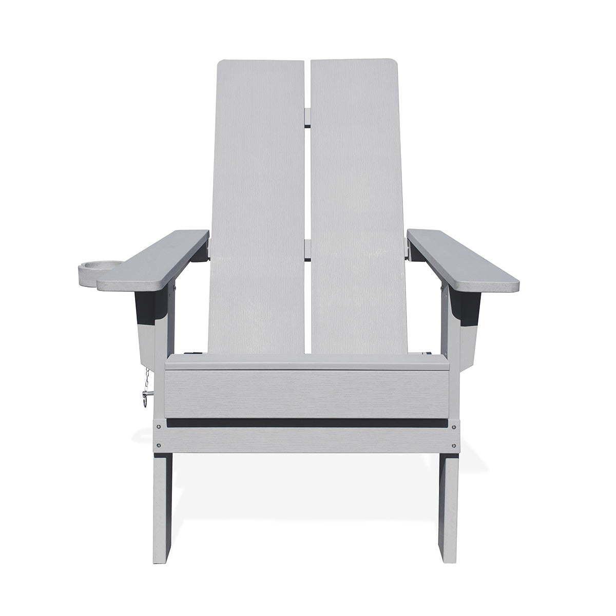 Outdoor Folding Adirondack Chair | Recycled Polymer | Built-in Cup Holder